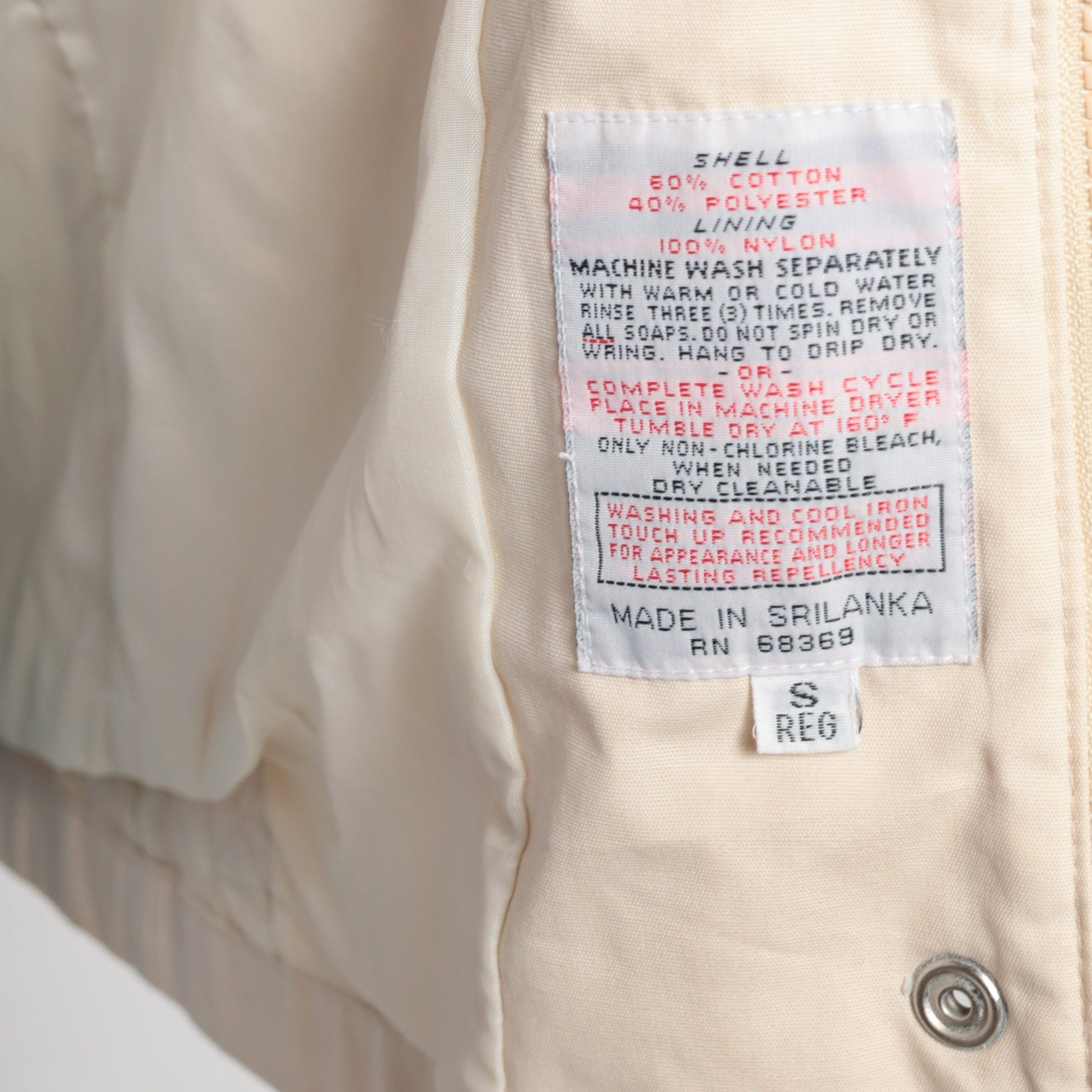 90s London Fog Cream Hooded Windbreaker Jacket Small S