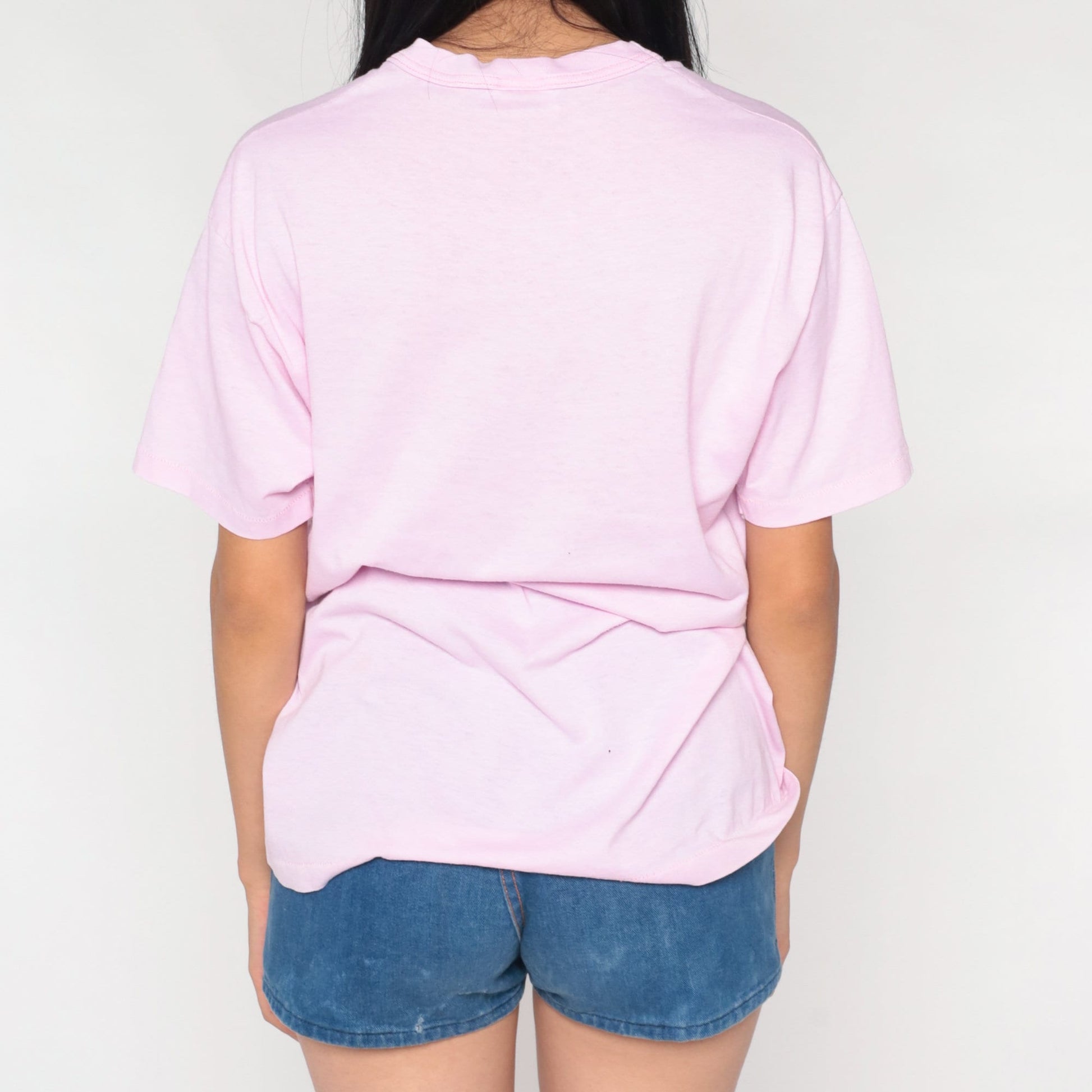 90s Sailboat Graphic Tee Pink Nautical Single Stitch Sportswear Medium