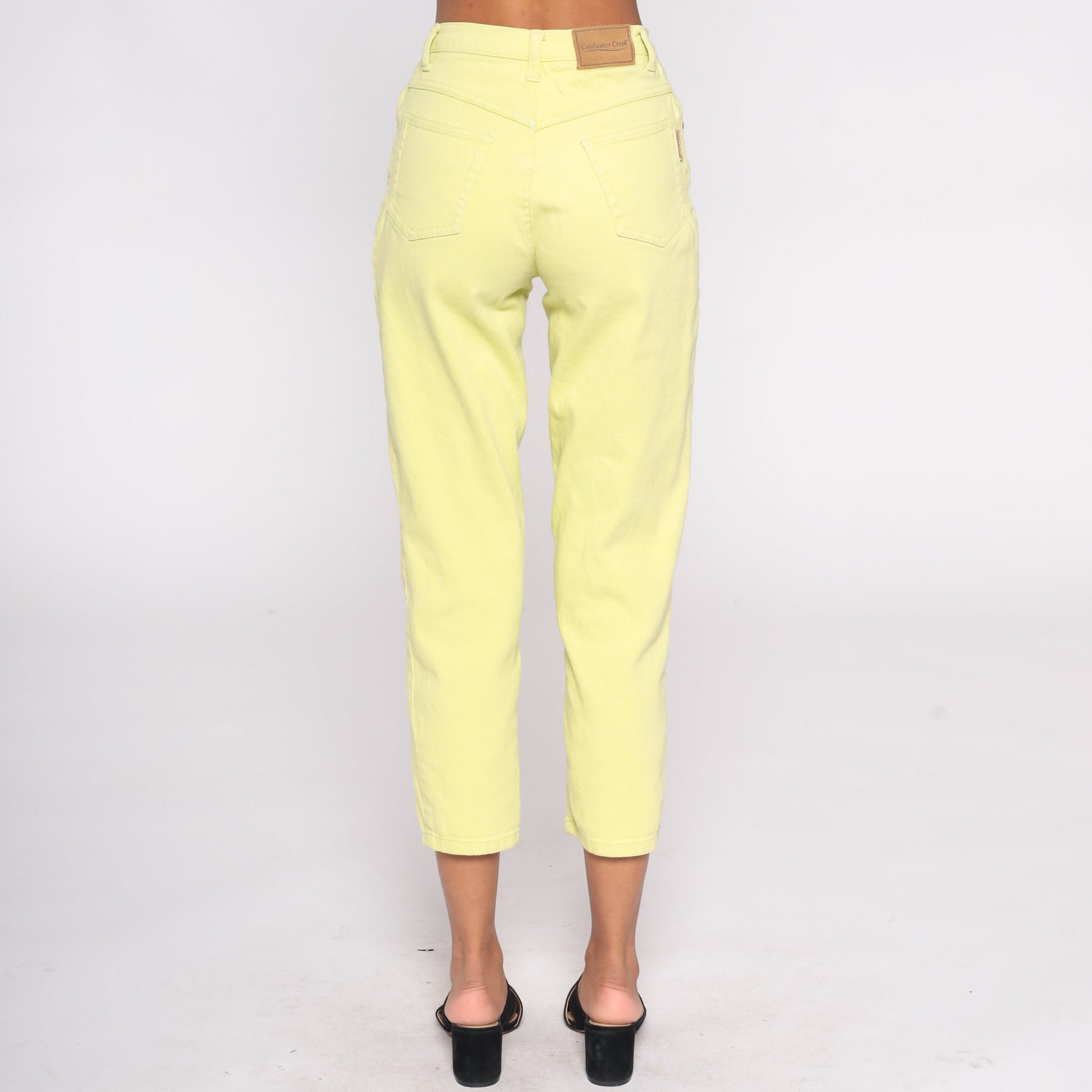 Y2K Coldwater Creek Lime Green High-Rise Skinny Jeans Petite 4