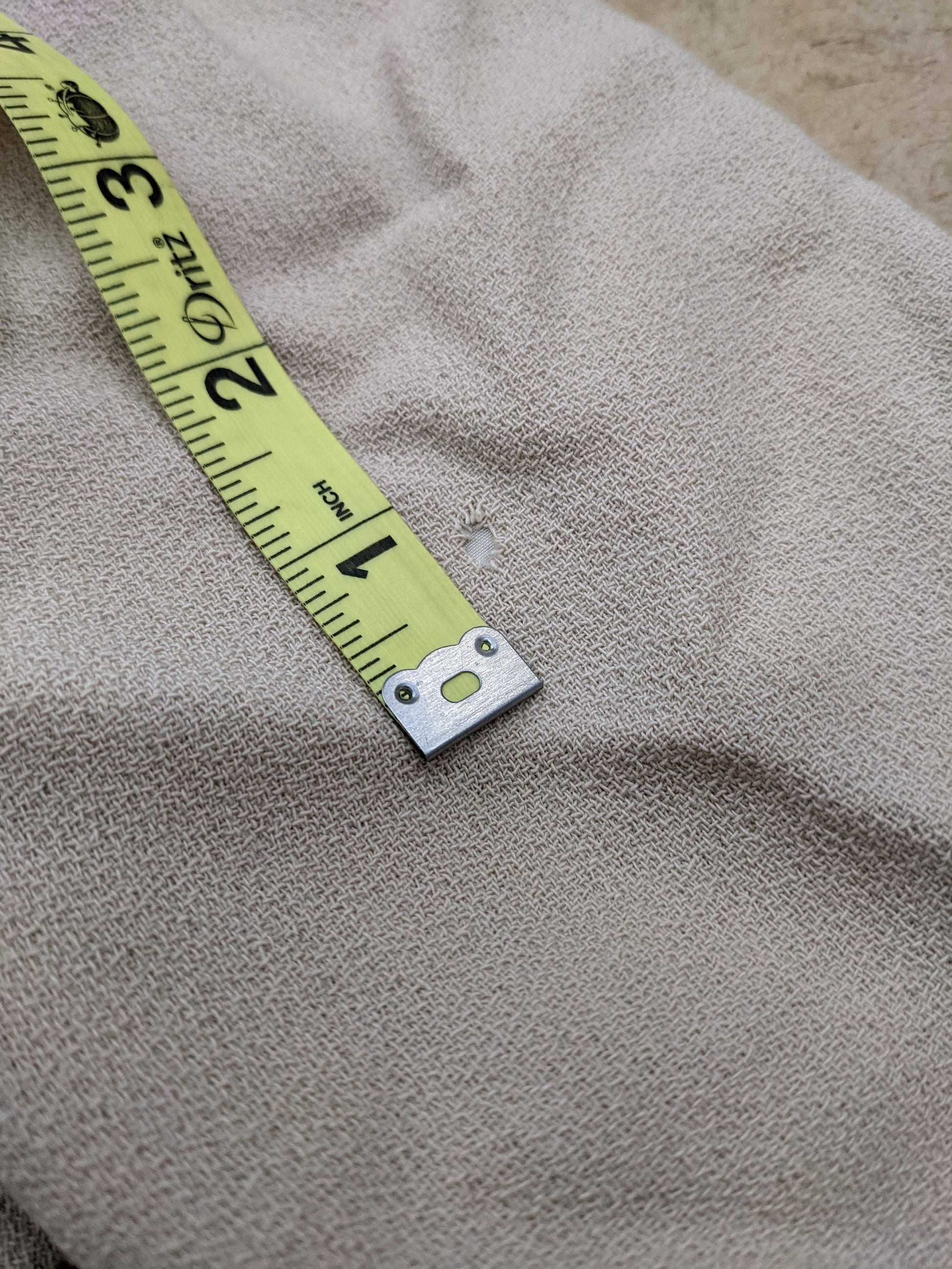 70s I Magnin Mini Dress Beige Button-Up High-Waisted Long Sleeve Small S