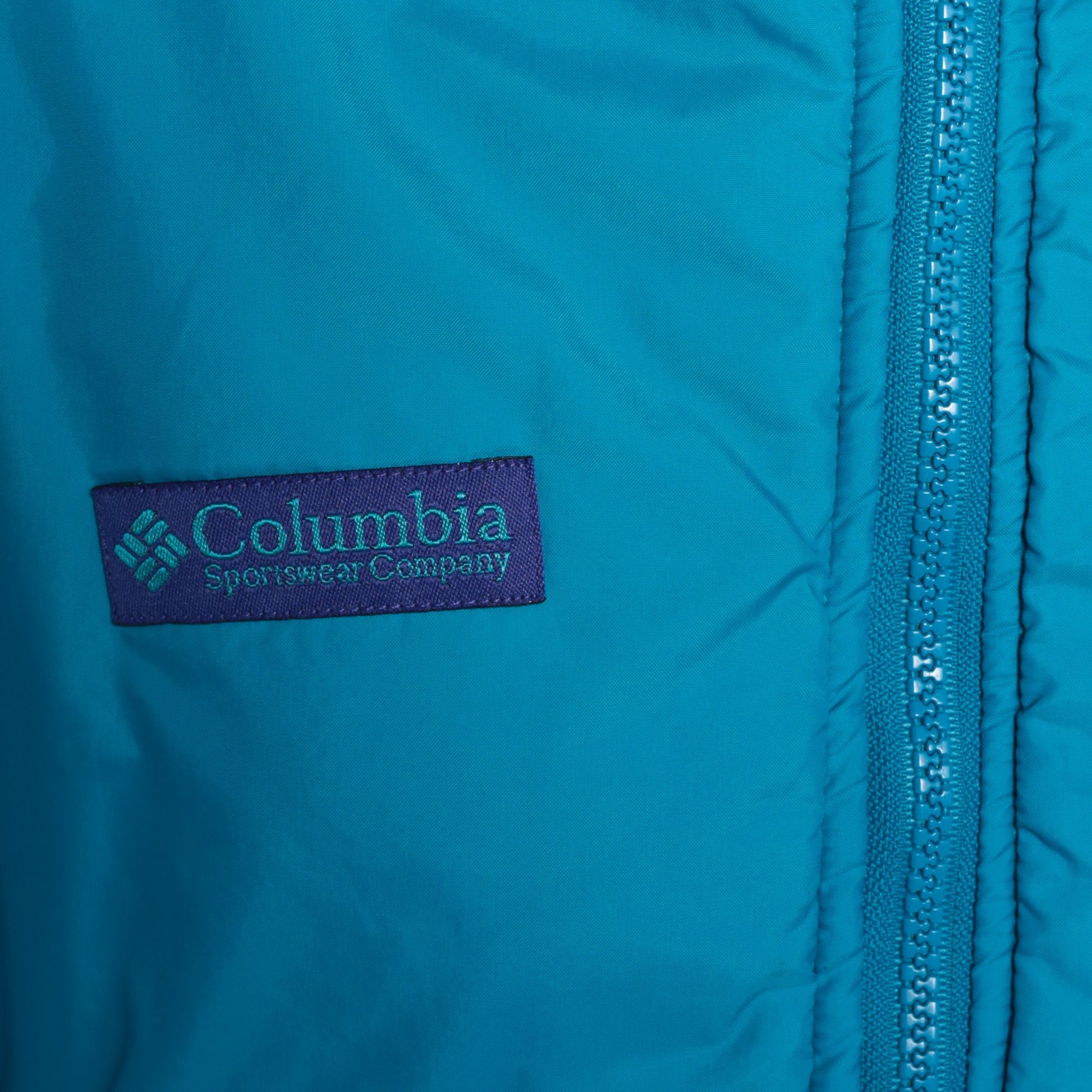 90s Columbia Reversible Windbreaker Jacket Turquoise Purple Extra Small XS