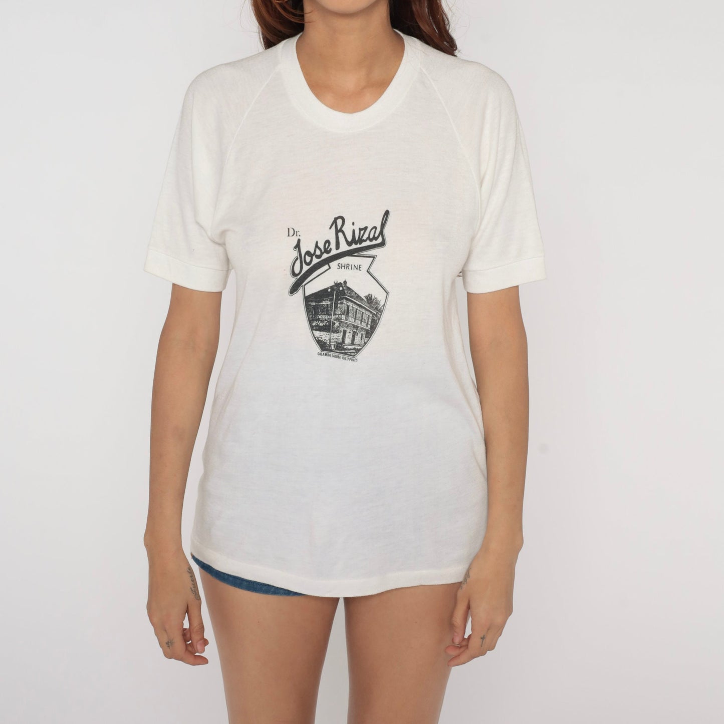 90s Dr. Jose Rizal Shrine Calamba Philippines Graphic Tee Medium
