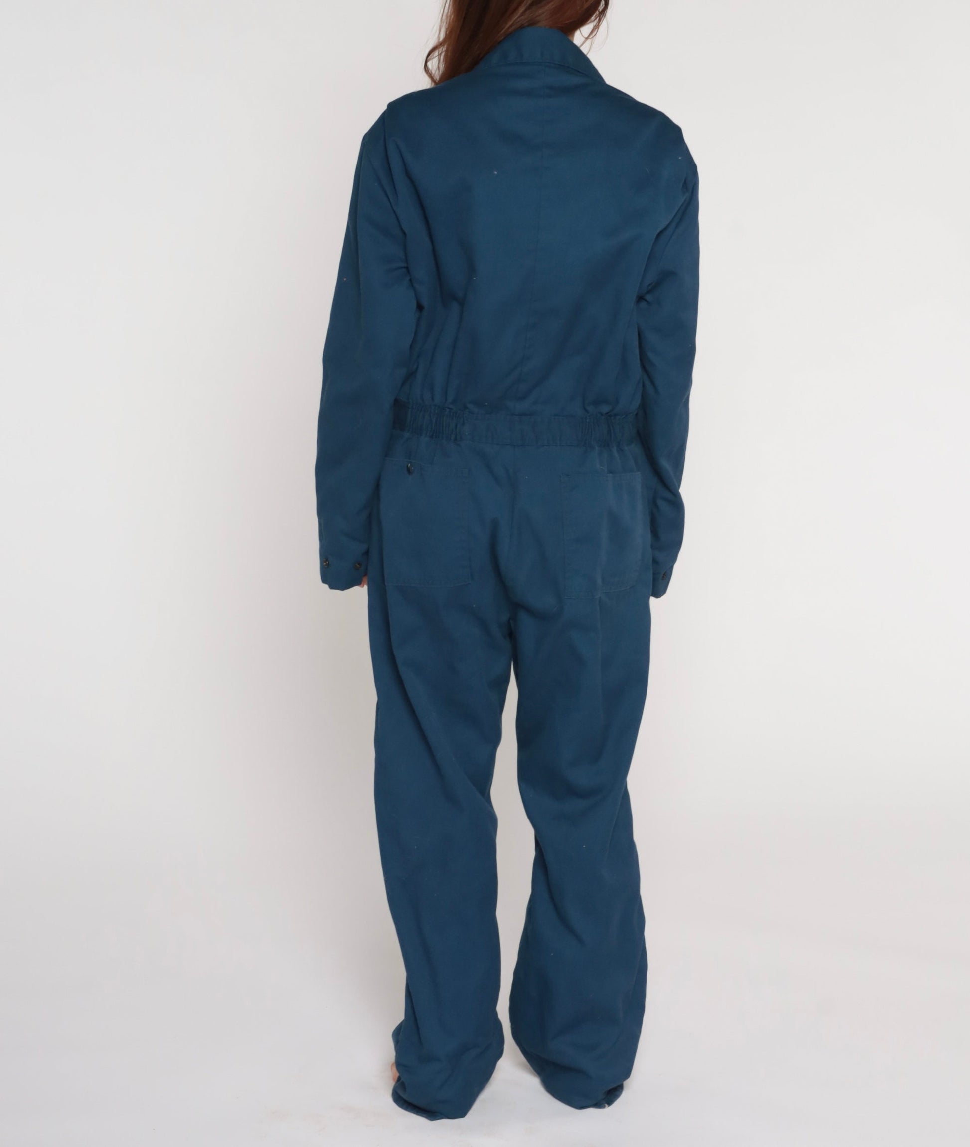 90s Walls Insulated Coverall Jumpsuit Dark Blue Quilted Workwear Medium