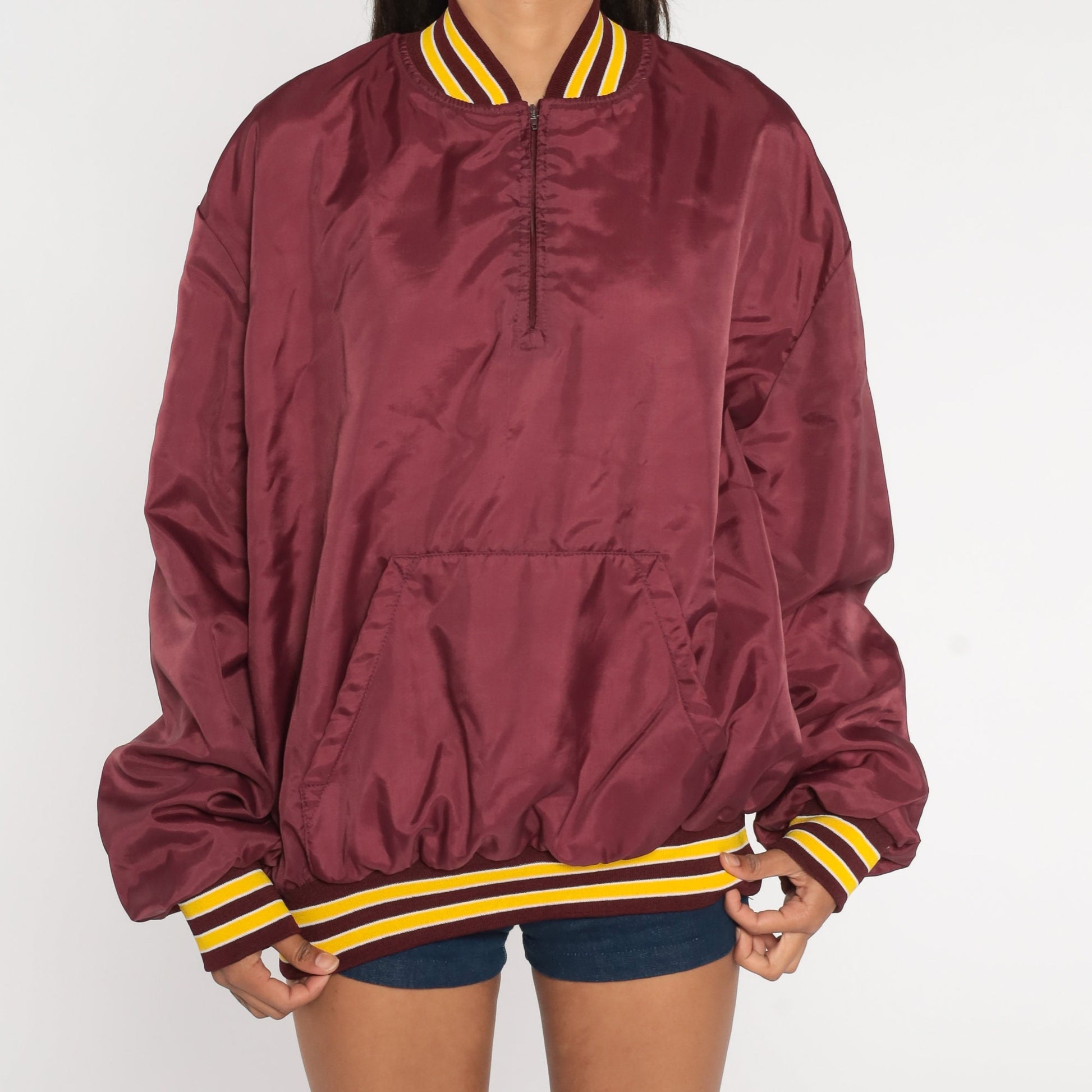 80s Special Olympics Minnesota Forest Ranger Bomber Jacket Burgundy XXL