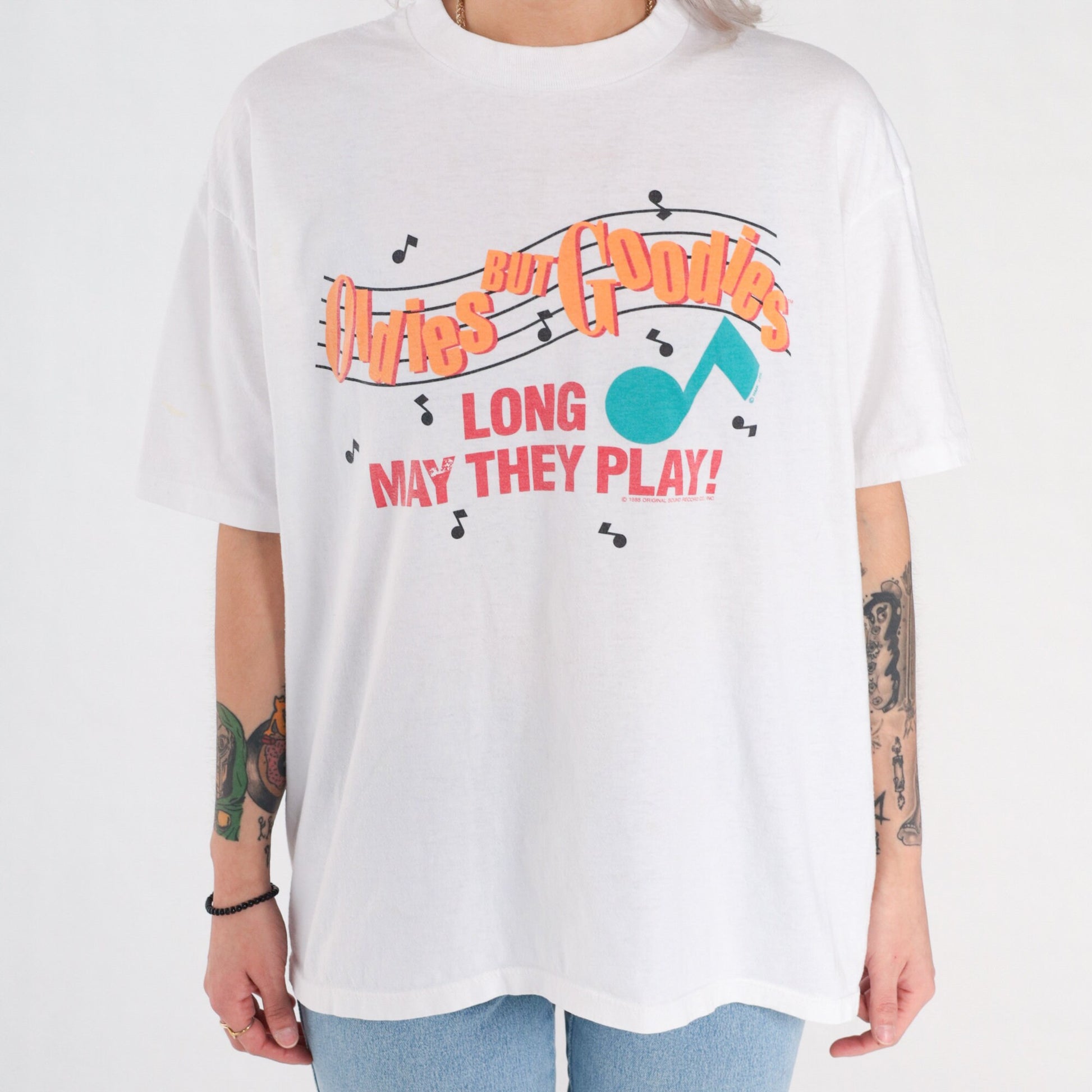 90s Oldies But Goodies Original Sound Record Co Graphic T-Shirt Extra Large