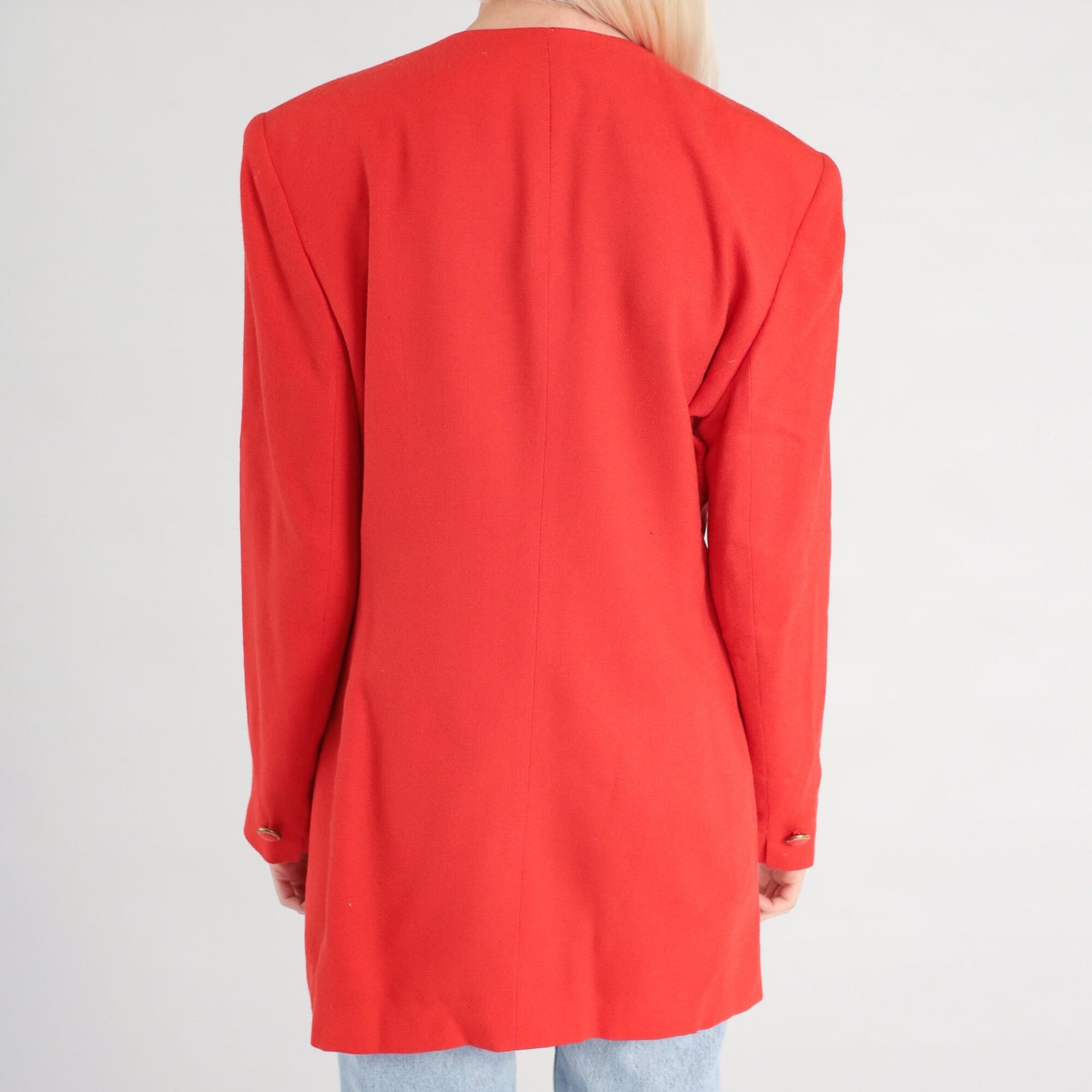 Christian Dior 90s Wool Blazer Red Button-Up Jacket Medium 10