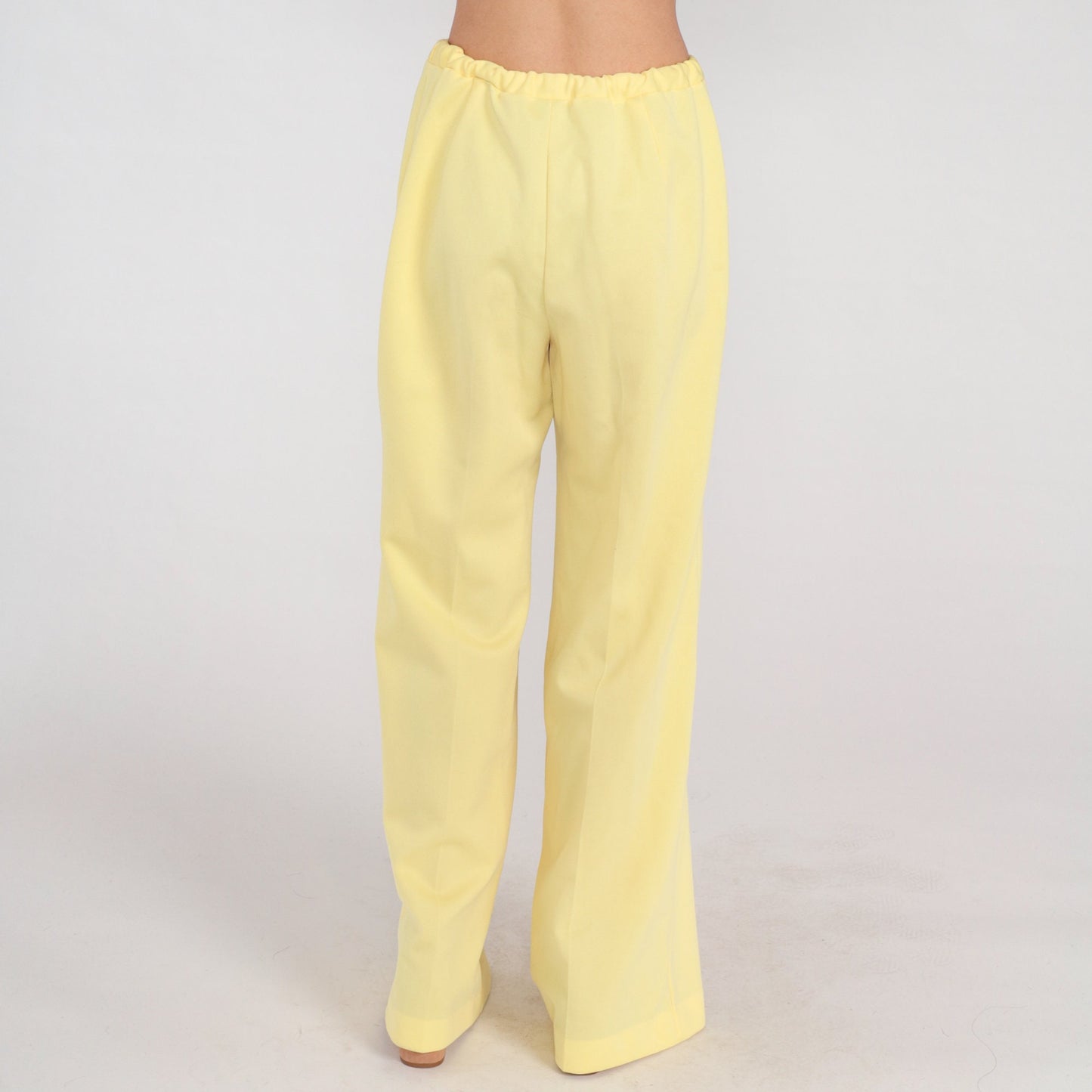 70s Yellow High-Waist Straight-Leg Trousers Medium