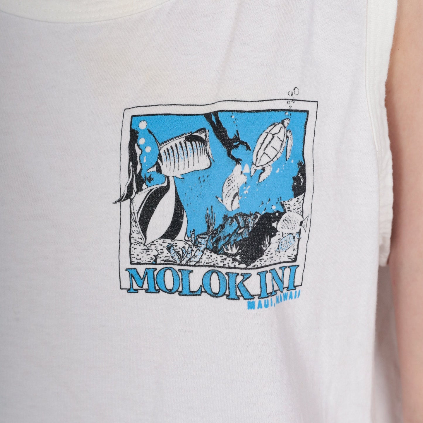90s Molokini Maui Tank Top Tropical Fish Graphic Tee XL
