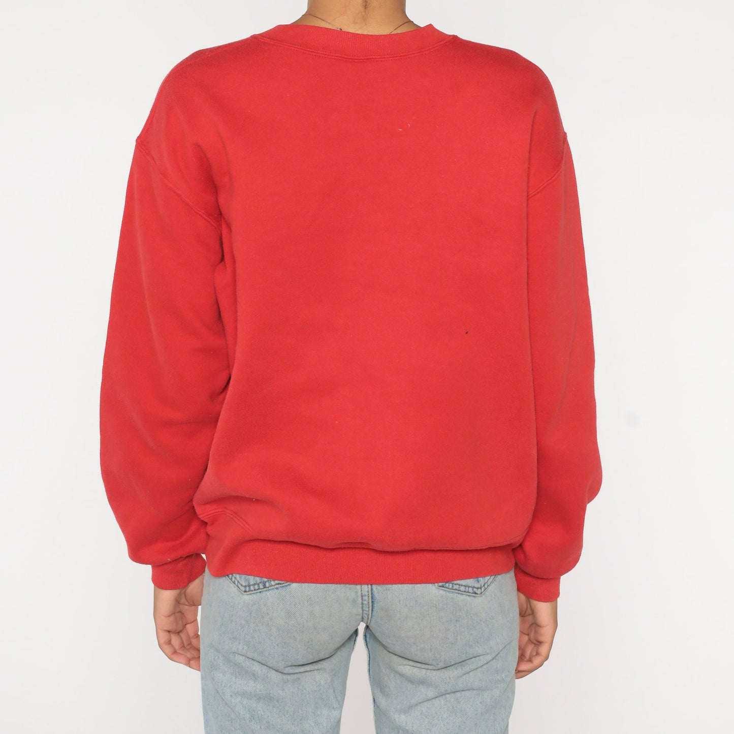 90s Fresno State University Russell Sweatshirt Red Graphic Crewneck Large