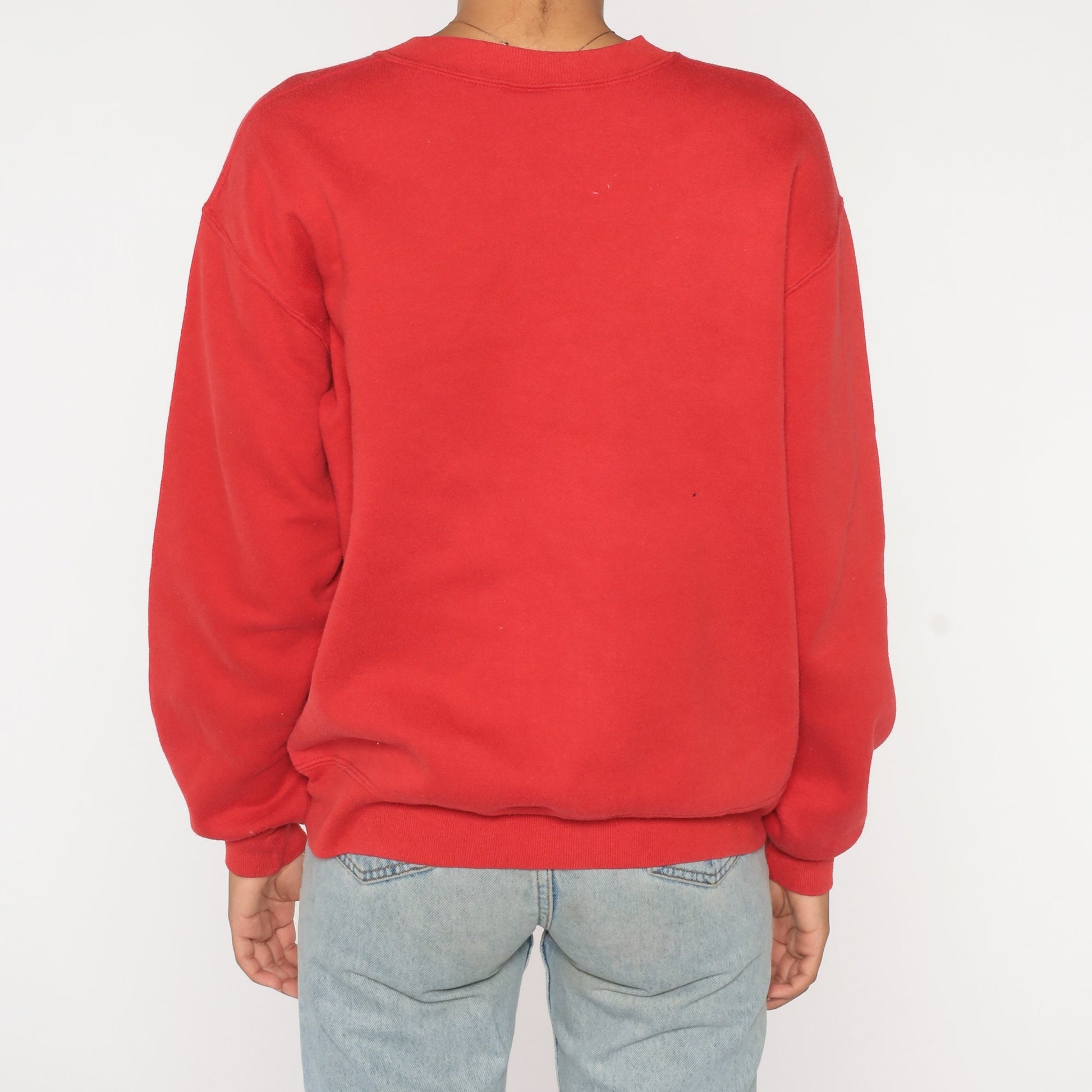 90s Fresno State University Russell Sweatshirt Red Graphic Crewneck Large