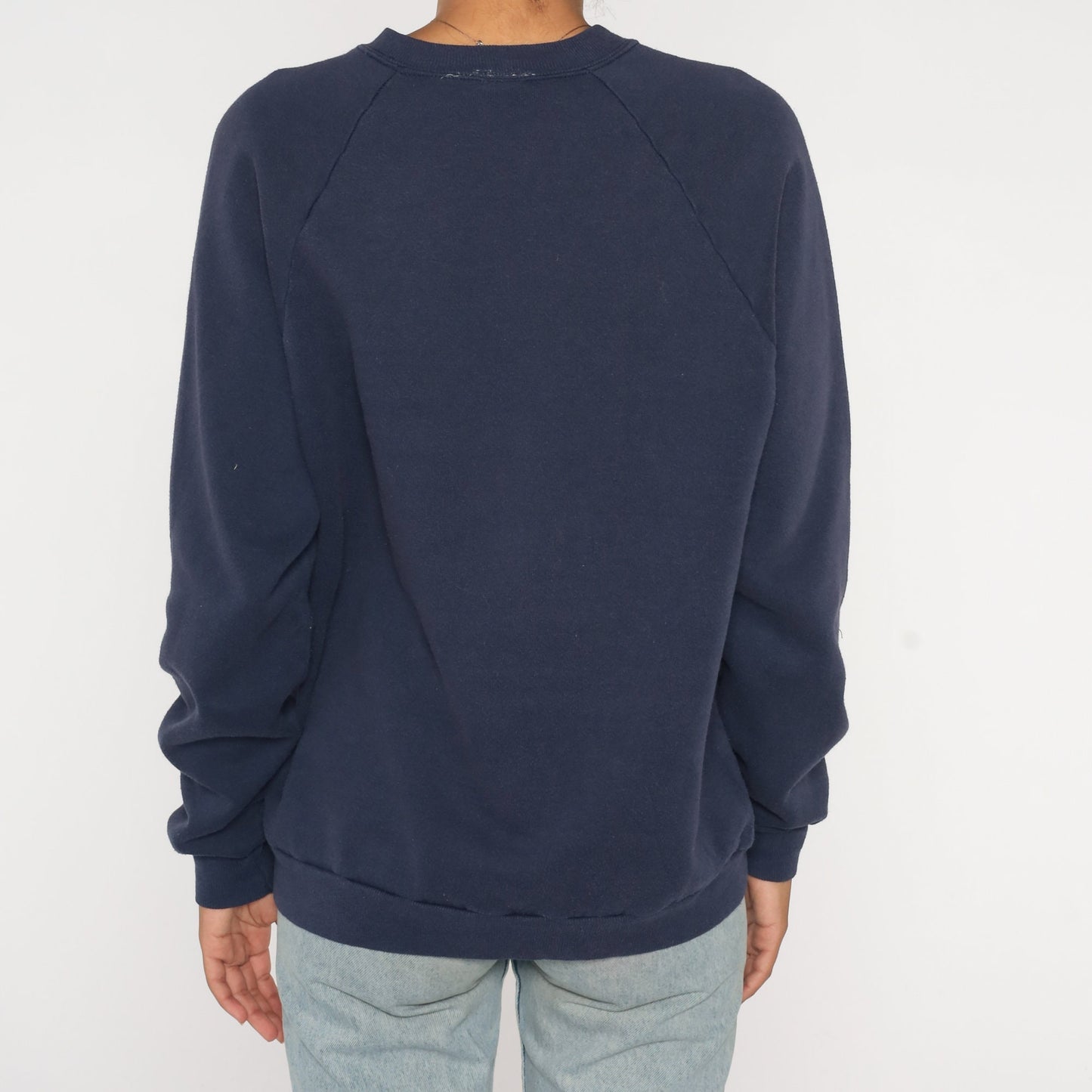 90s Ken Done Scorpio Zodiac Astrology Sweatshirt Navy Raglan Medium