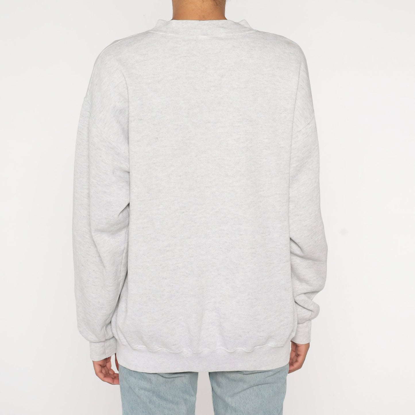 90s Ohio State University Embroidered Sweatshirt Heather Grey Crewneck Large