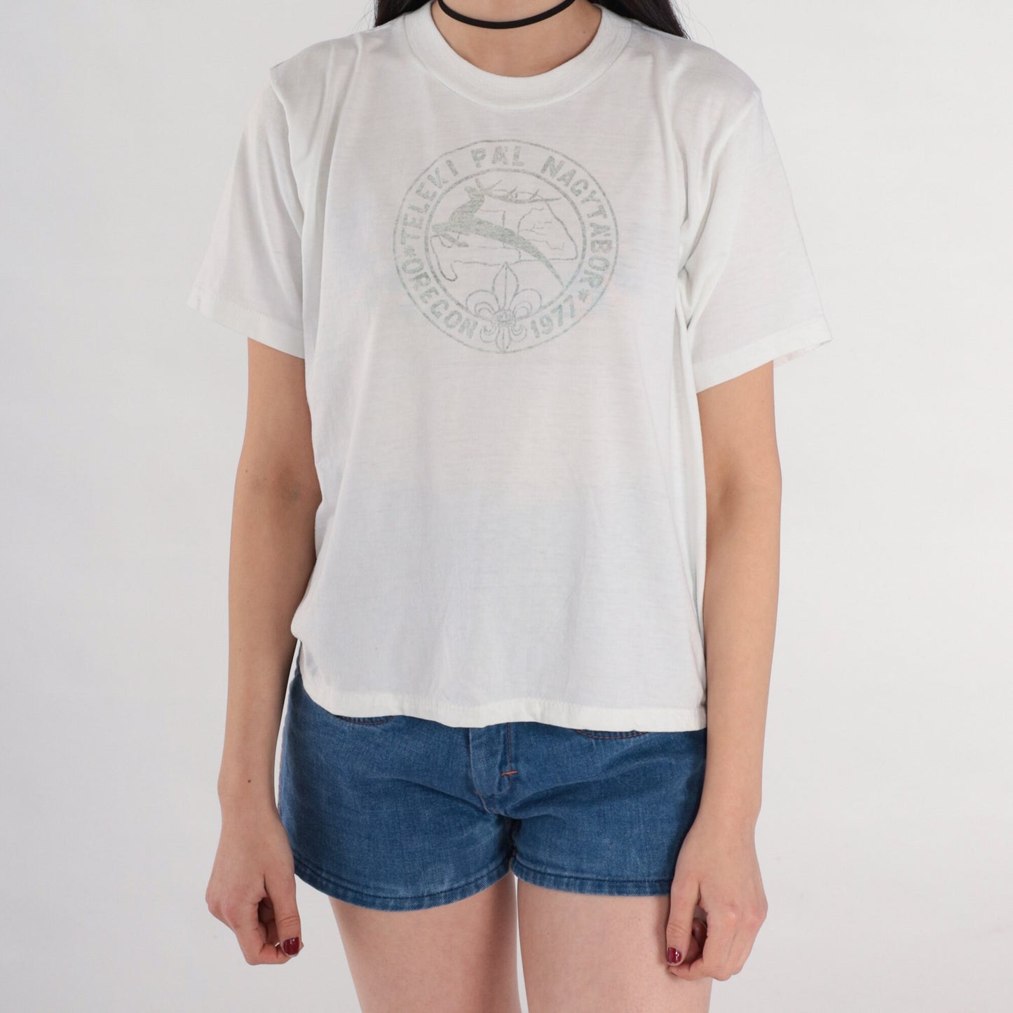 70s Hungarian Boy Scouts Teleki Pál Nagytábor Graphic Tee White Single Stitch Medium