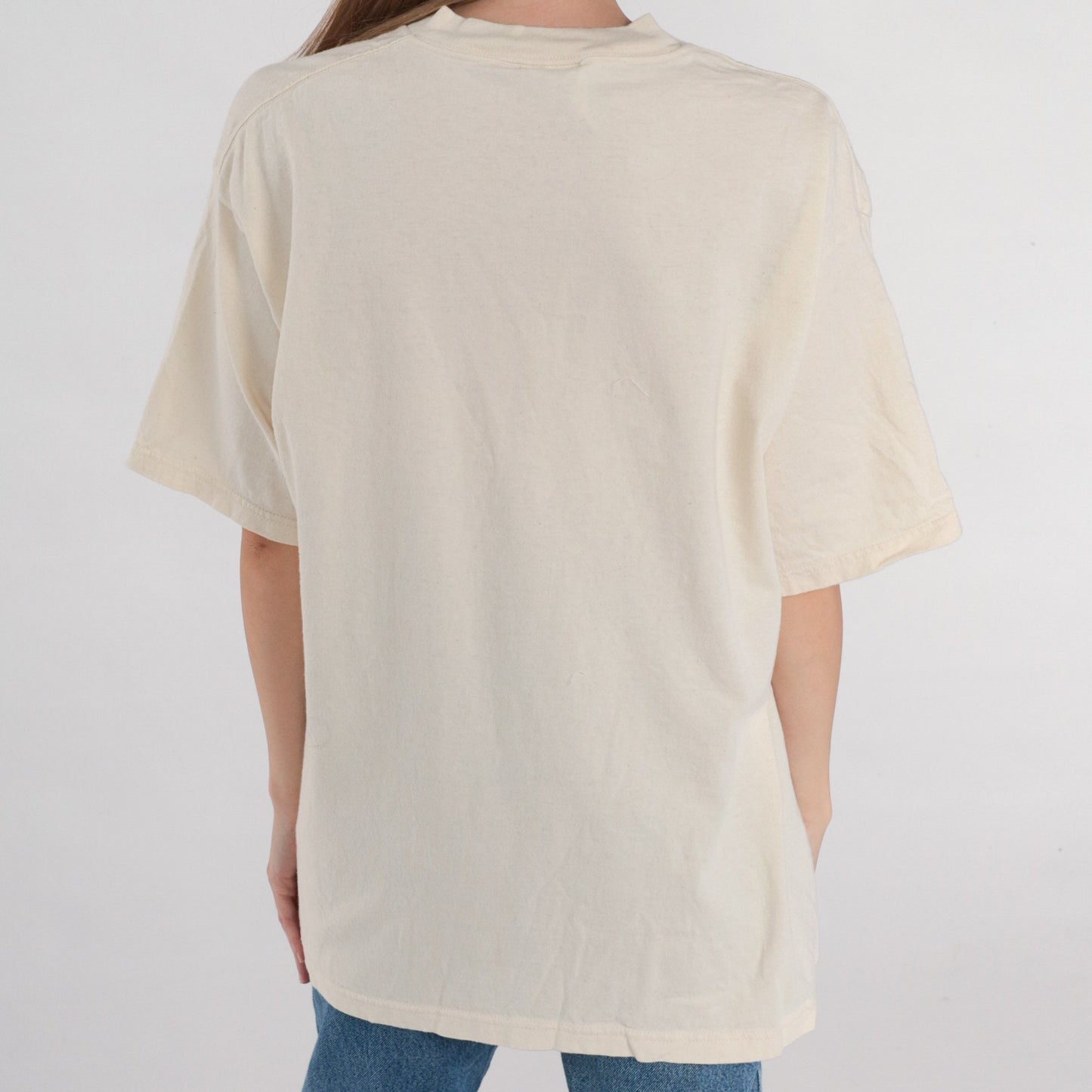90s Sailboat Graphic T-Shirt Today's My Day Cream Cotton Tee Extra Large XL