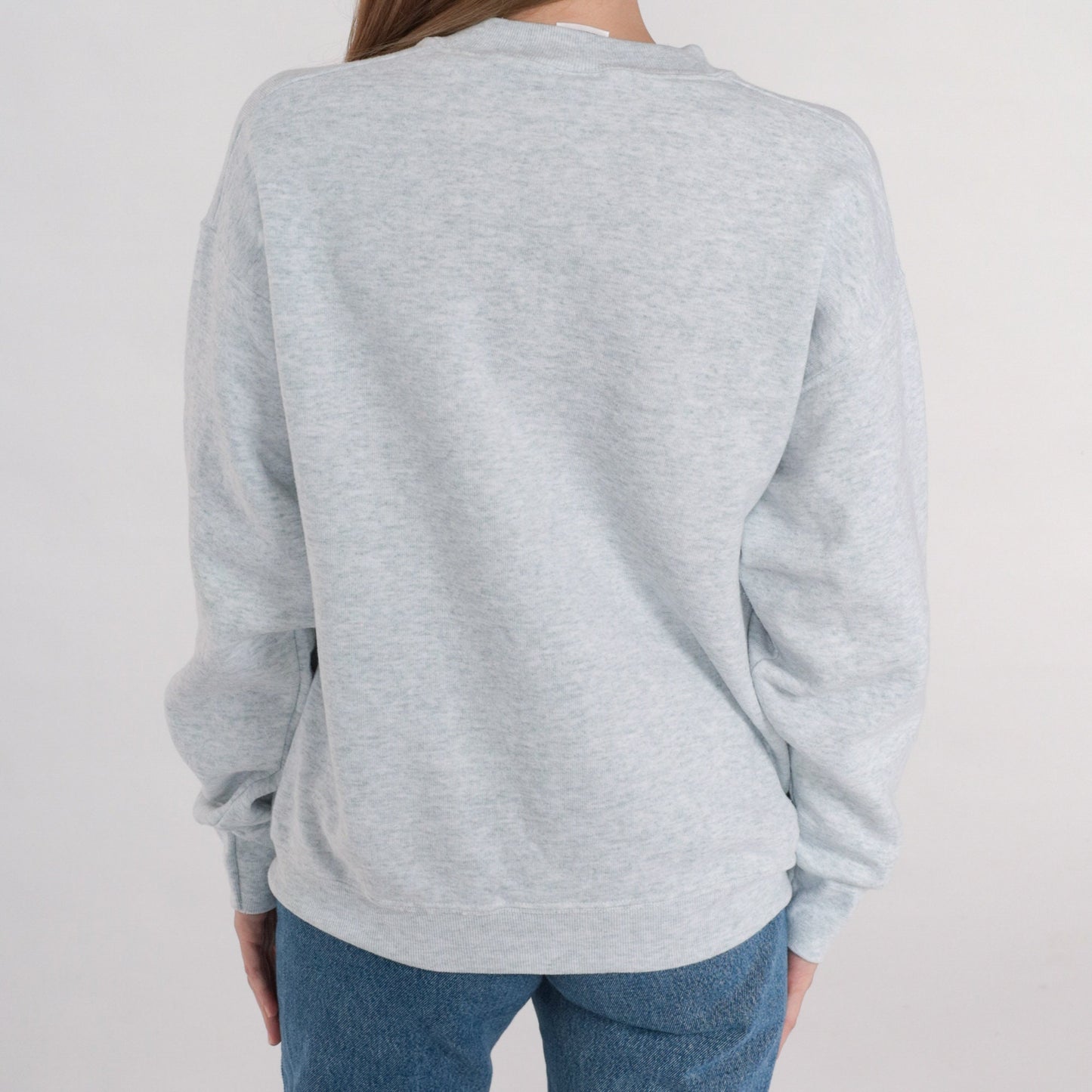 Y2K New York NYC Graphic Sweatshirt Heather Grey Crewneck Medium M