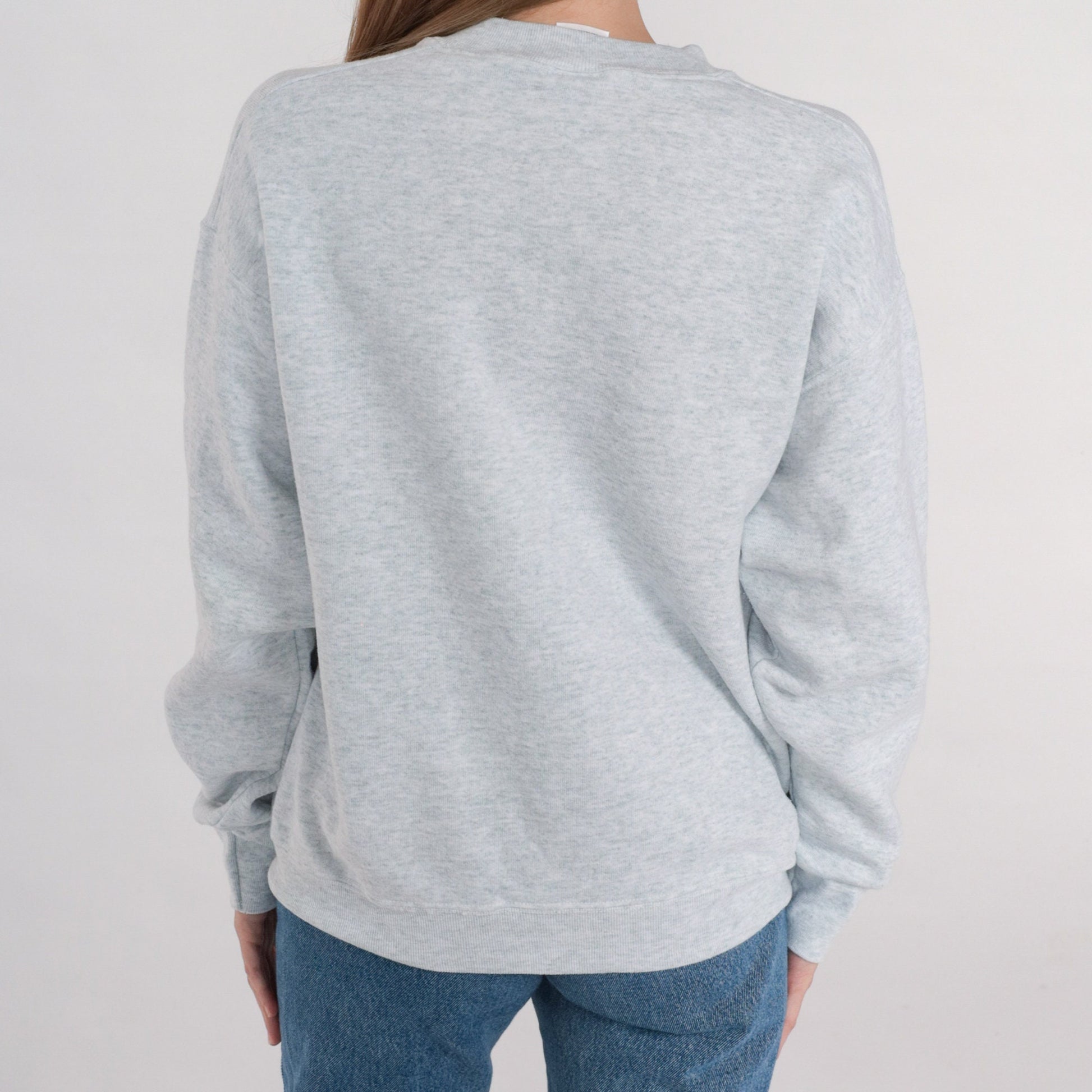Y2K New York NYC Graphic Sweatshirt Heather Grey Crewneck Medium M