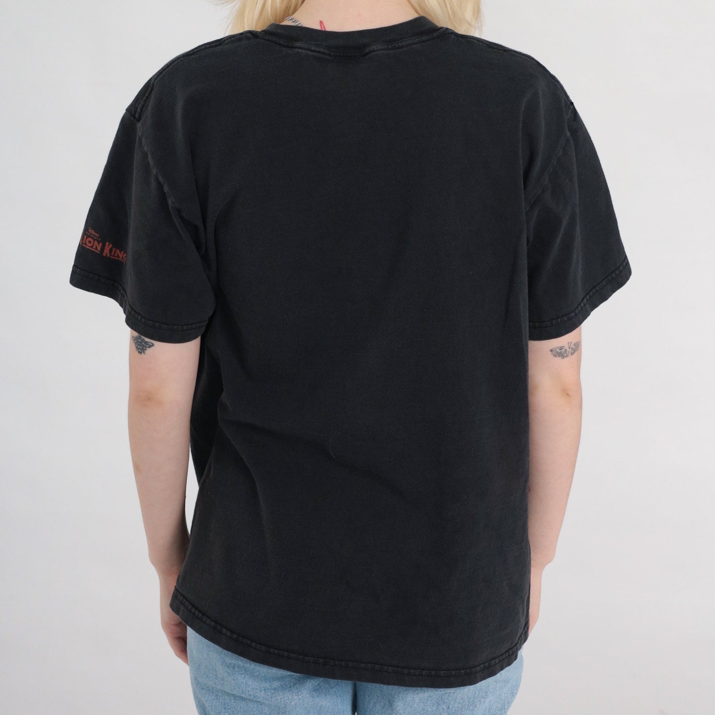 Y2K Lion King Broadway Musical Disney T-Shirt Scar Graphic Black Medium
