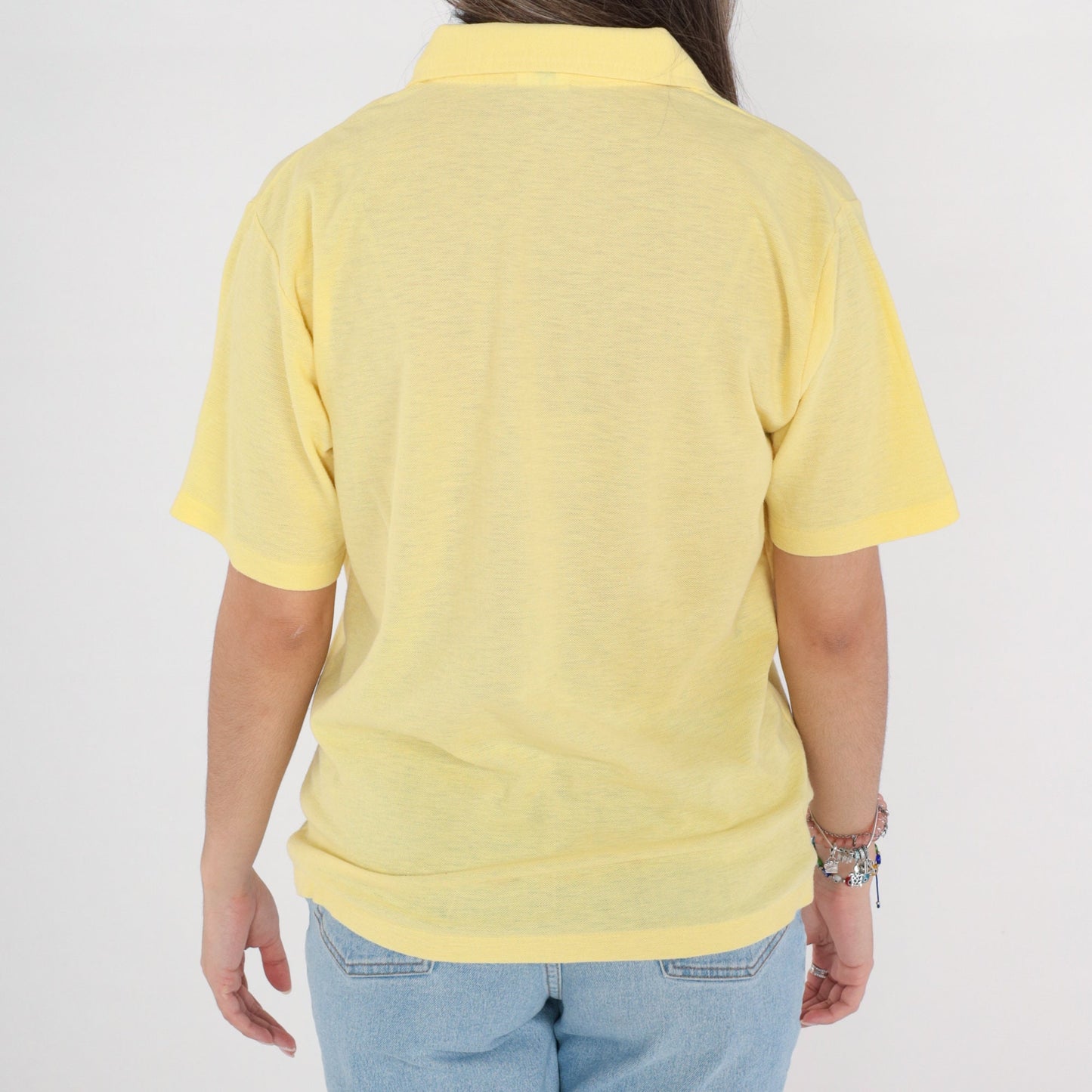 70s Carolina Pacific Yellow Polo Shirt Button-Up Short Sleeve Medium Large