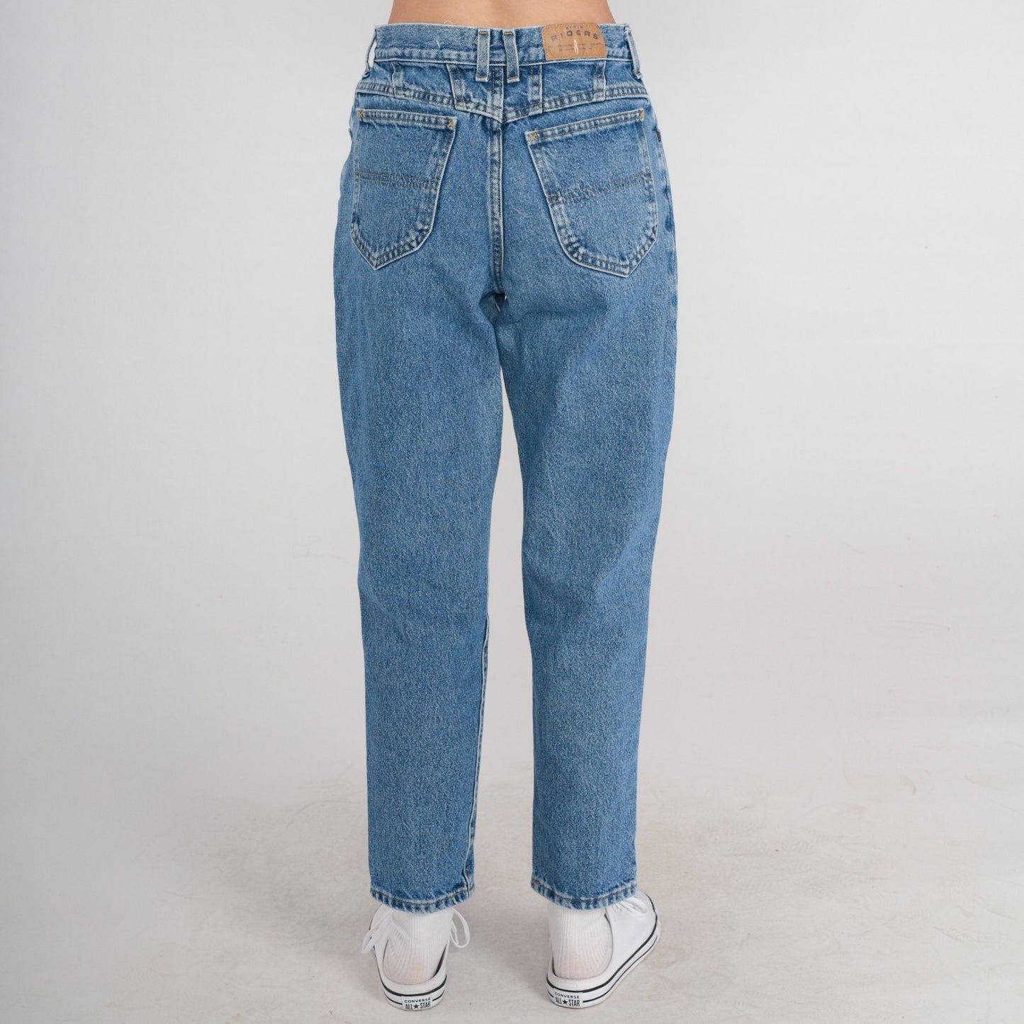 Lee Riders 90s High Waist Tapered Jeans Blue Denim Small