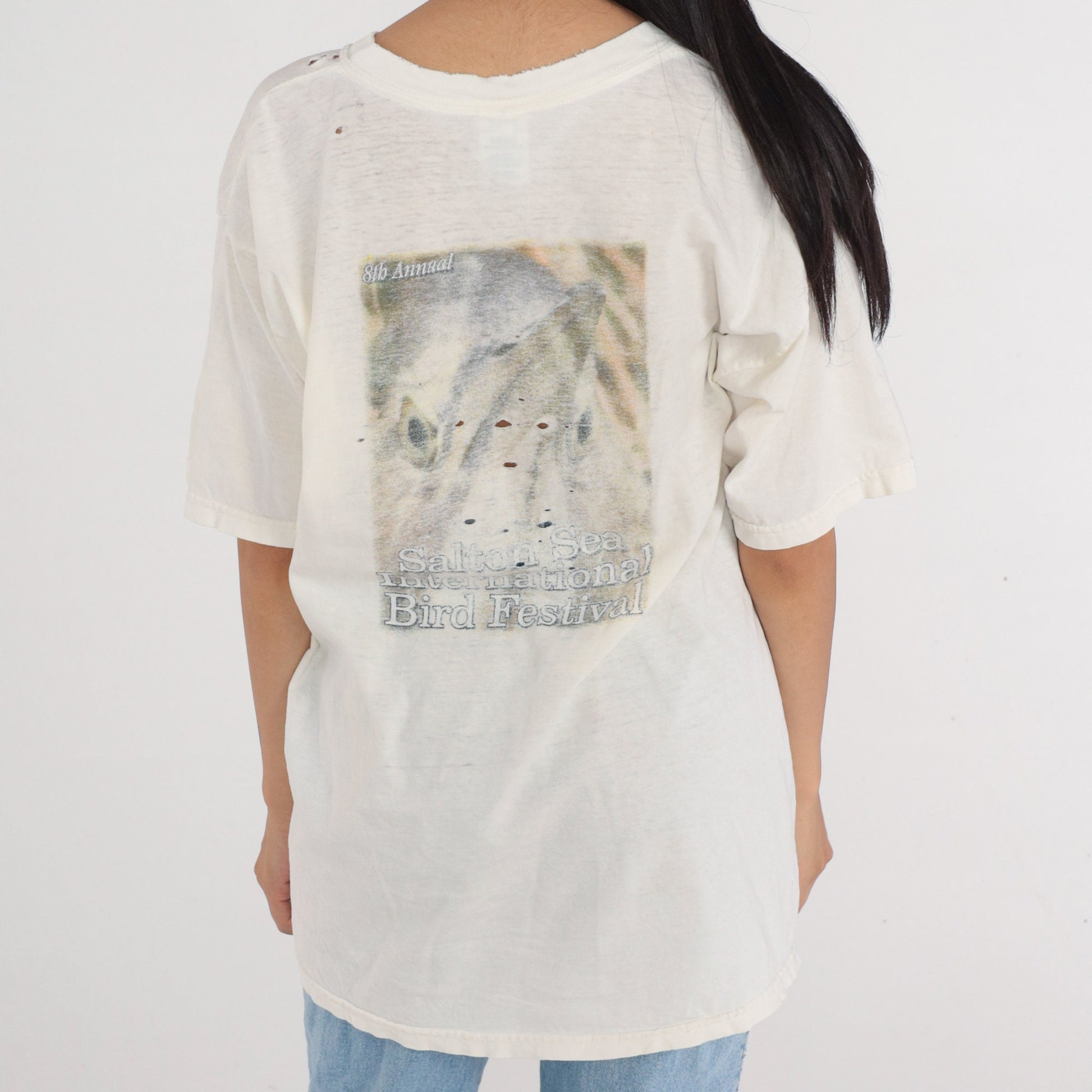 Y2K Salton Sea International Bird Festival Graphic Tee Cotton Large L