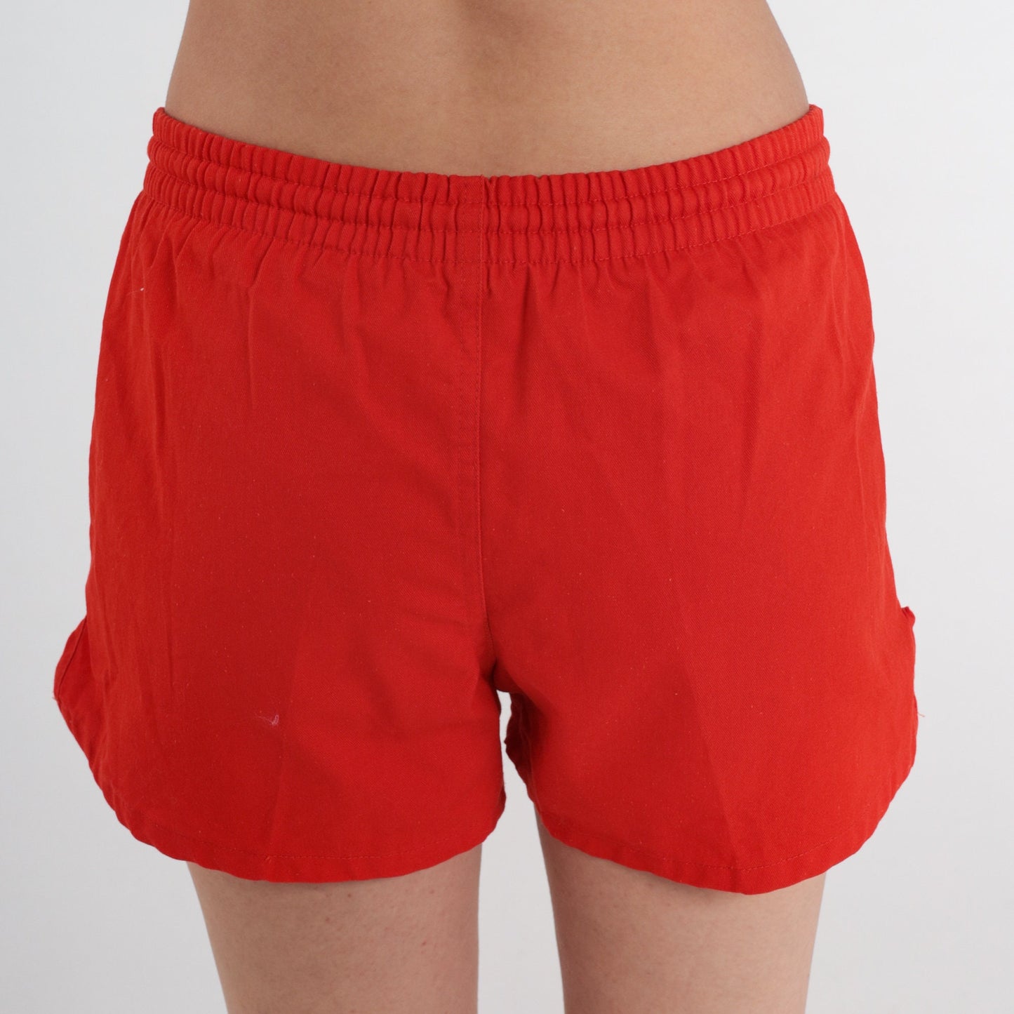 80s Red Dolphin Shorts Drawstring Jogging Athletic Small