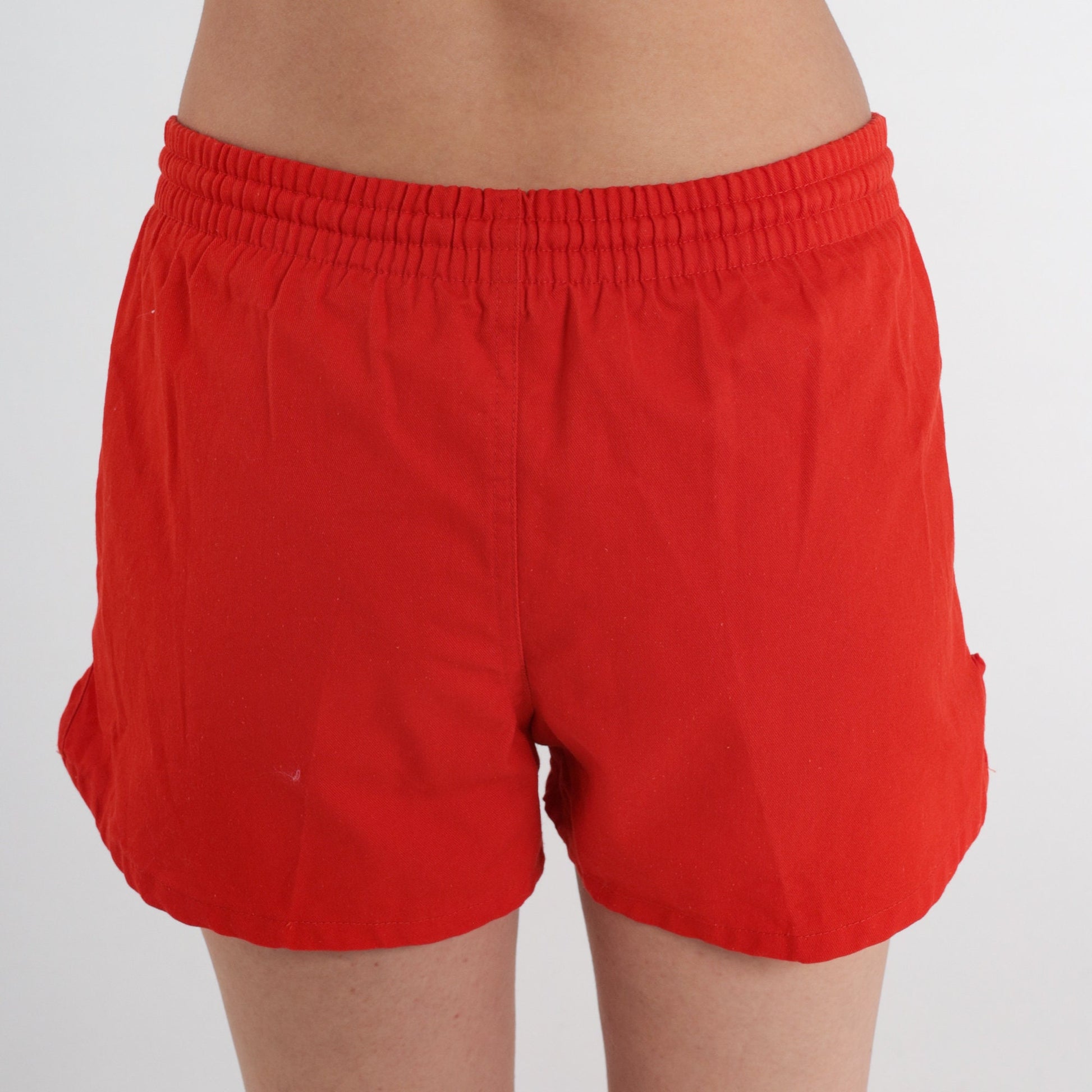 80s Red Dolphin Shorts Drawstring Jogging Athletic Small