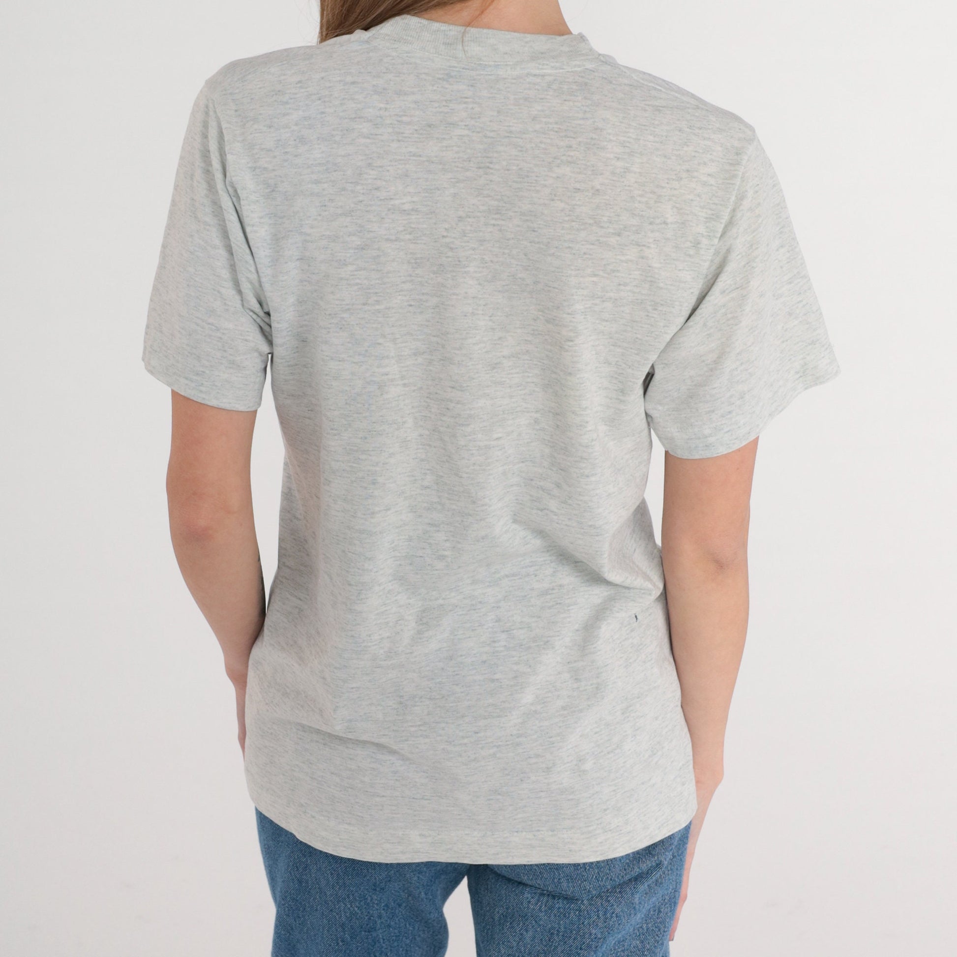 1993 Girl Scouts Moon on the Meadow Graphic Tee Grey Small