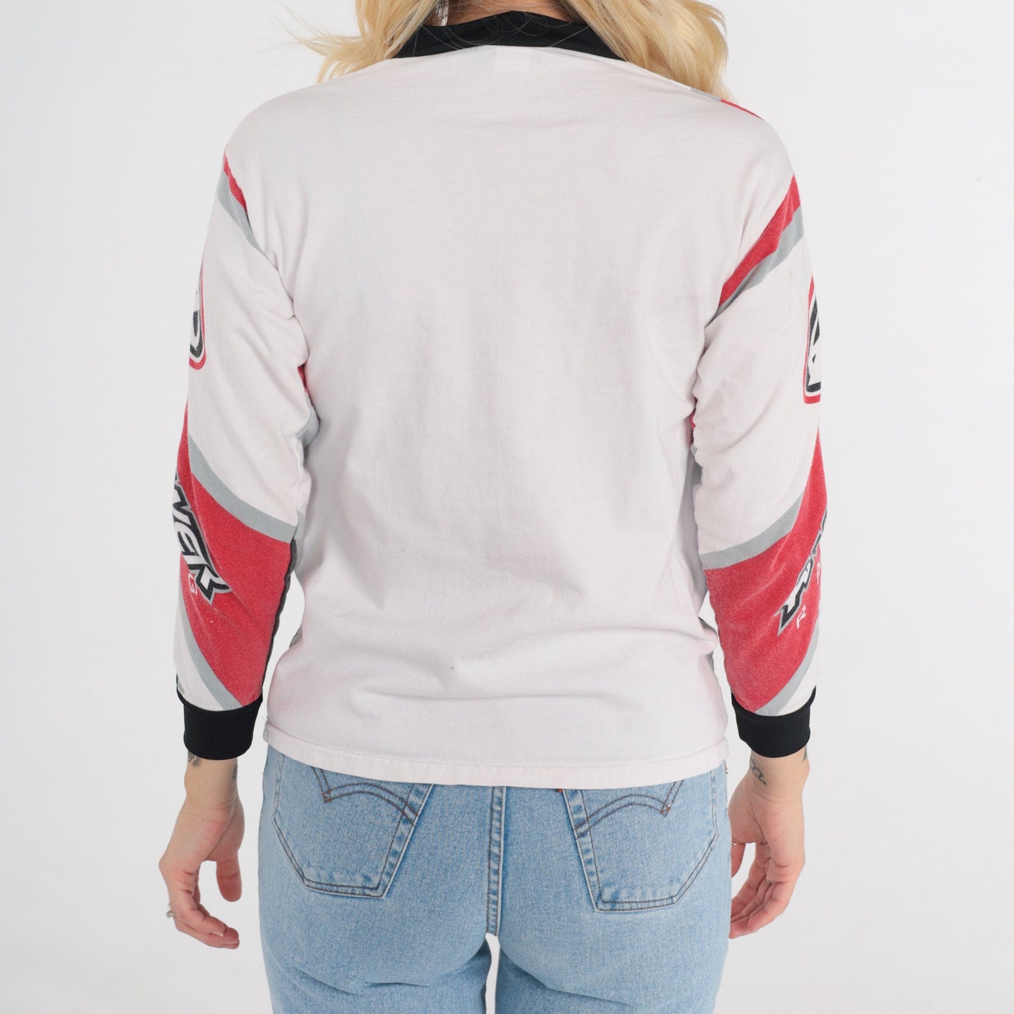 Y2K Answer Racing Motocross Long Sleeve Graphic Tee Extra Small