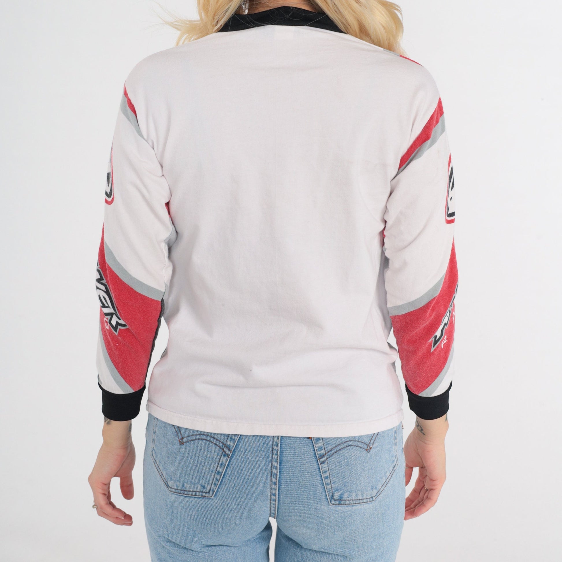 Y2K Answer Racing Motocross Long Sleeve Graphic Tee Extra Small