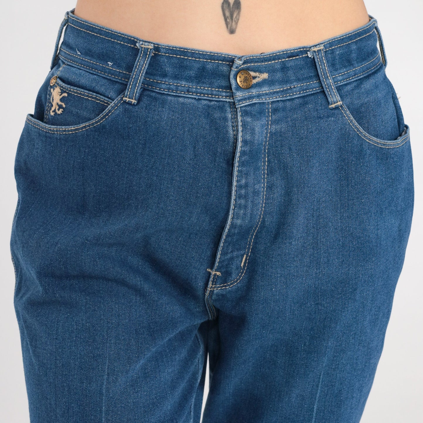 80s Braxton High-Waist Straight Leg Jeans Blue Denim Medium Tall