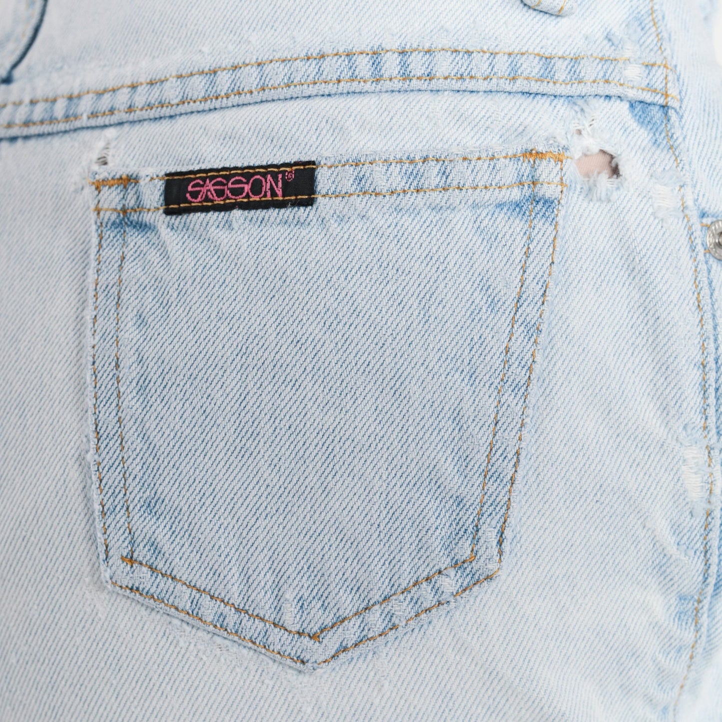Sasson 90s Blue Denim Shorts High Waisted Button Fly Extra Small XS