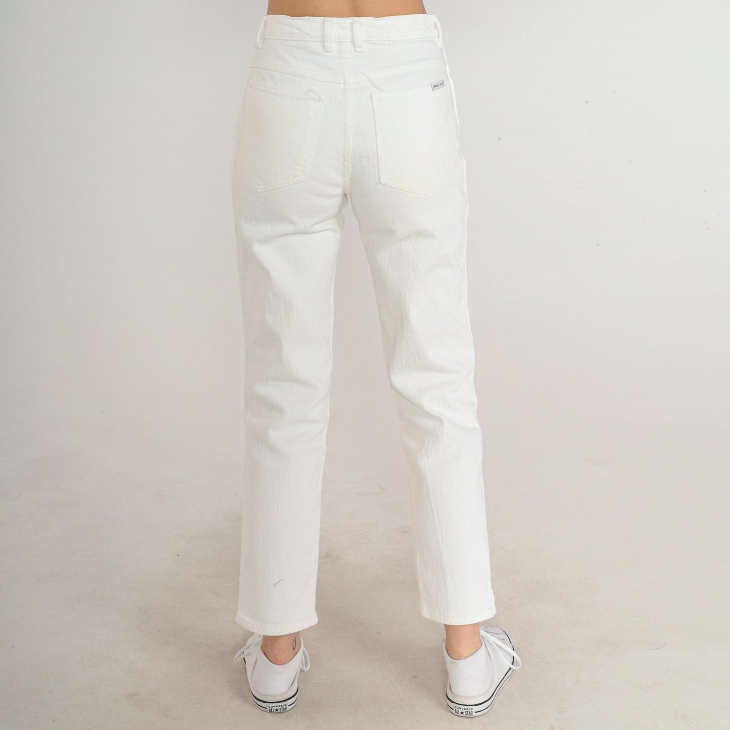 80s Jordache White Denim High-Waist Slim Jeans Extra Small