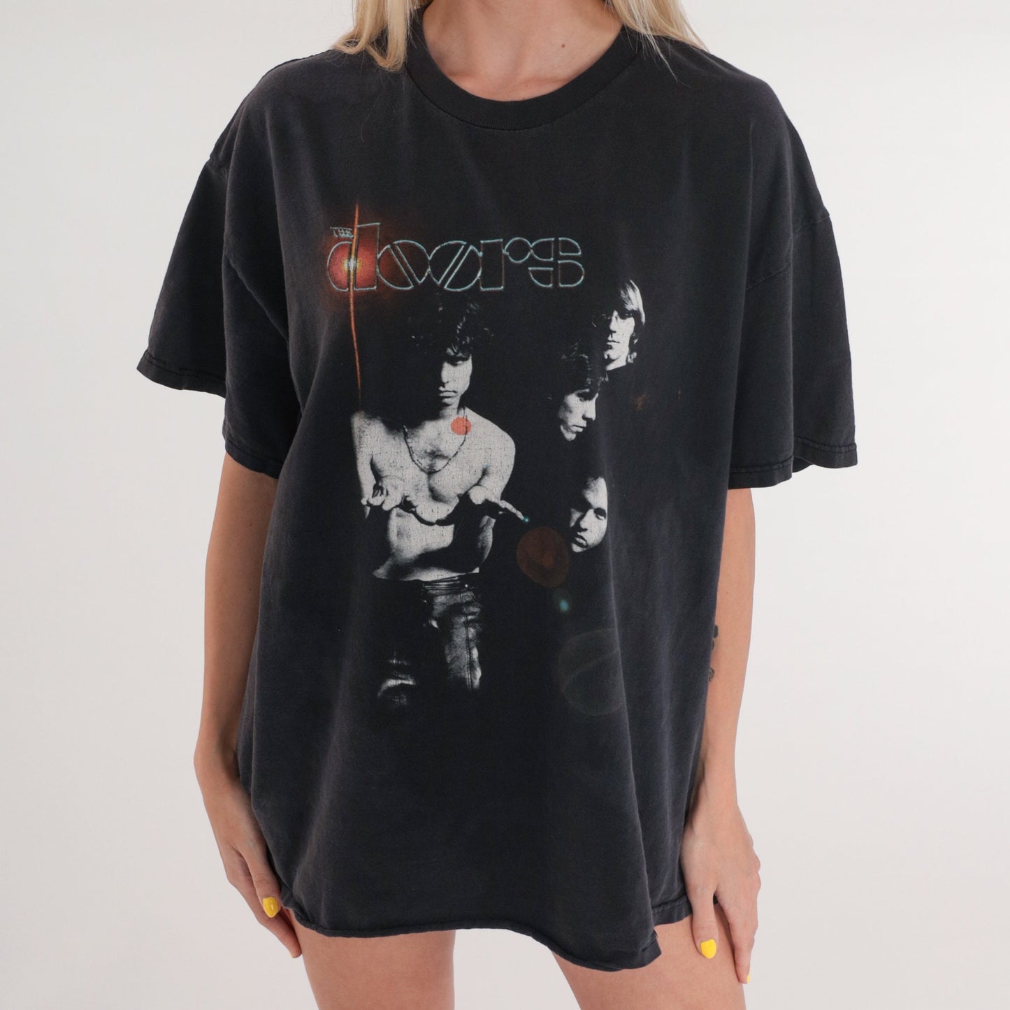 90s The Doors Jim Morrison Graphic T-Shirt Black Cotton XL