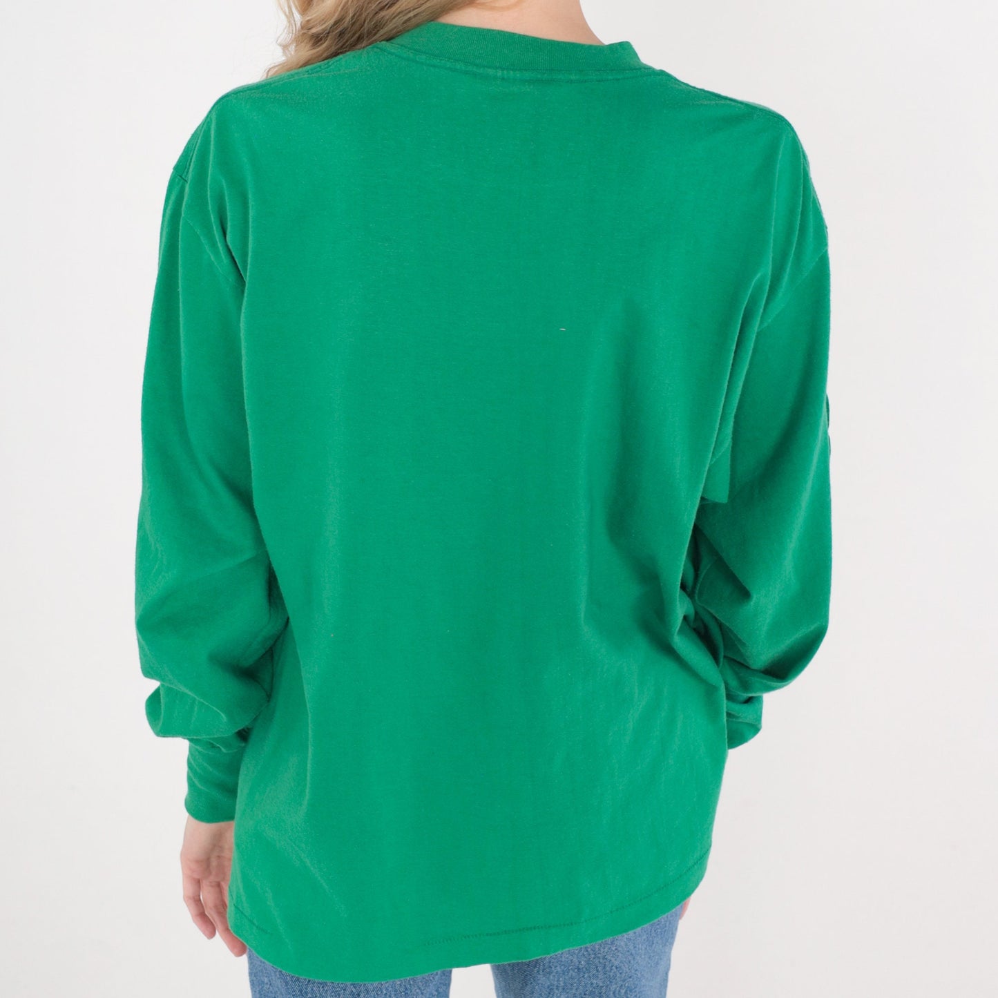 80s Albuquerque High School Bulldogs Faculty Long Sleeve Tee Green Large