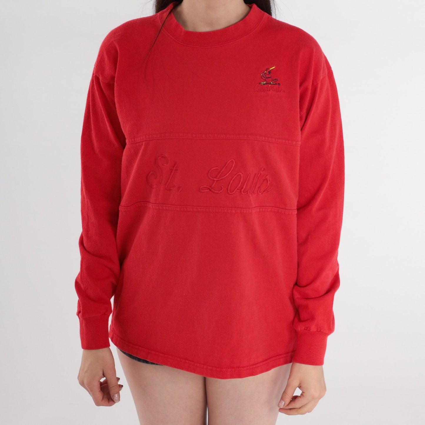 90s St Louis Cardinals Baseball T-Shirt Red Graphic Tee Small
