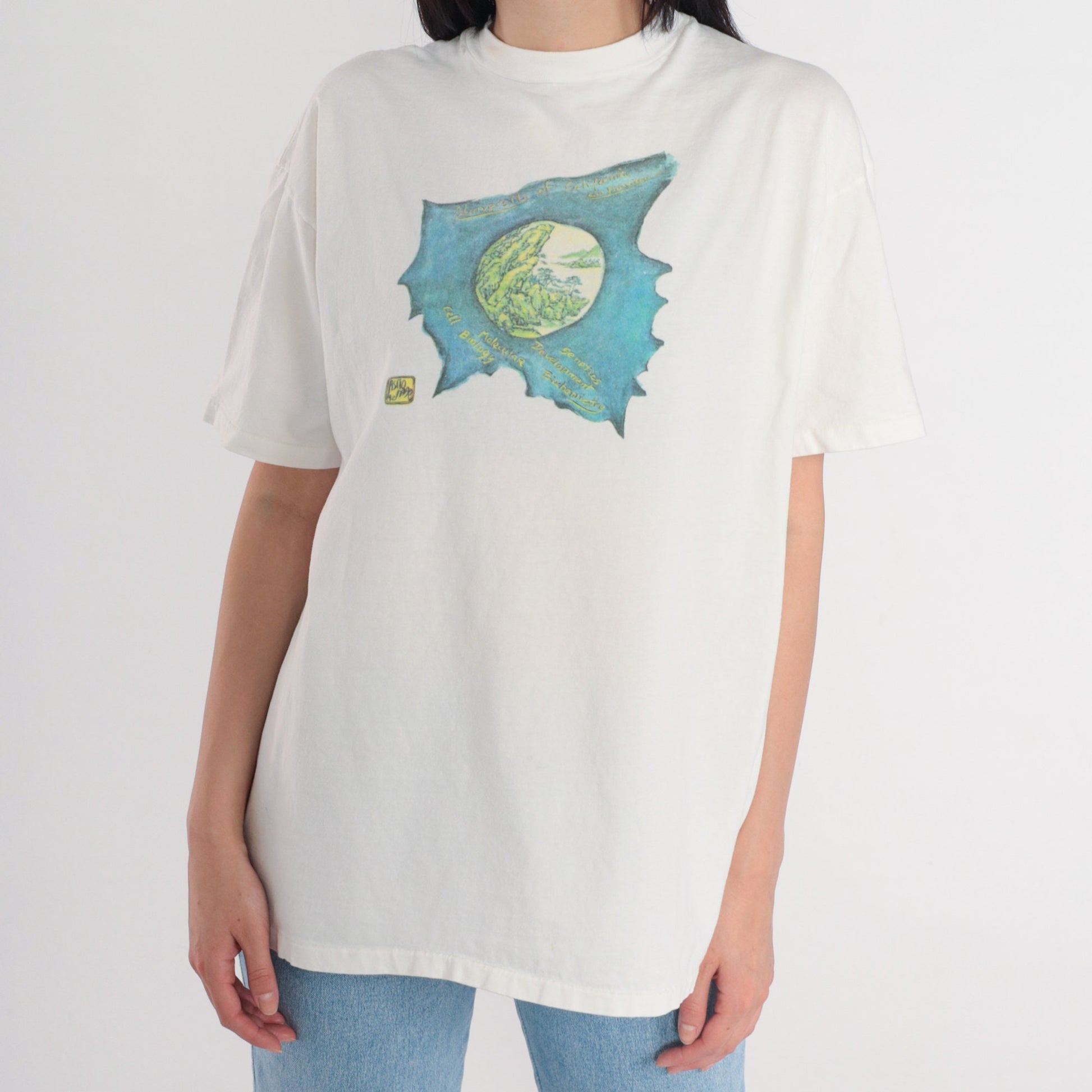 90s UCSF Science Department Graphic T-Shirt Earth Molecular Biology Extra Large