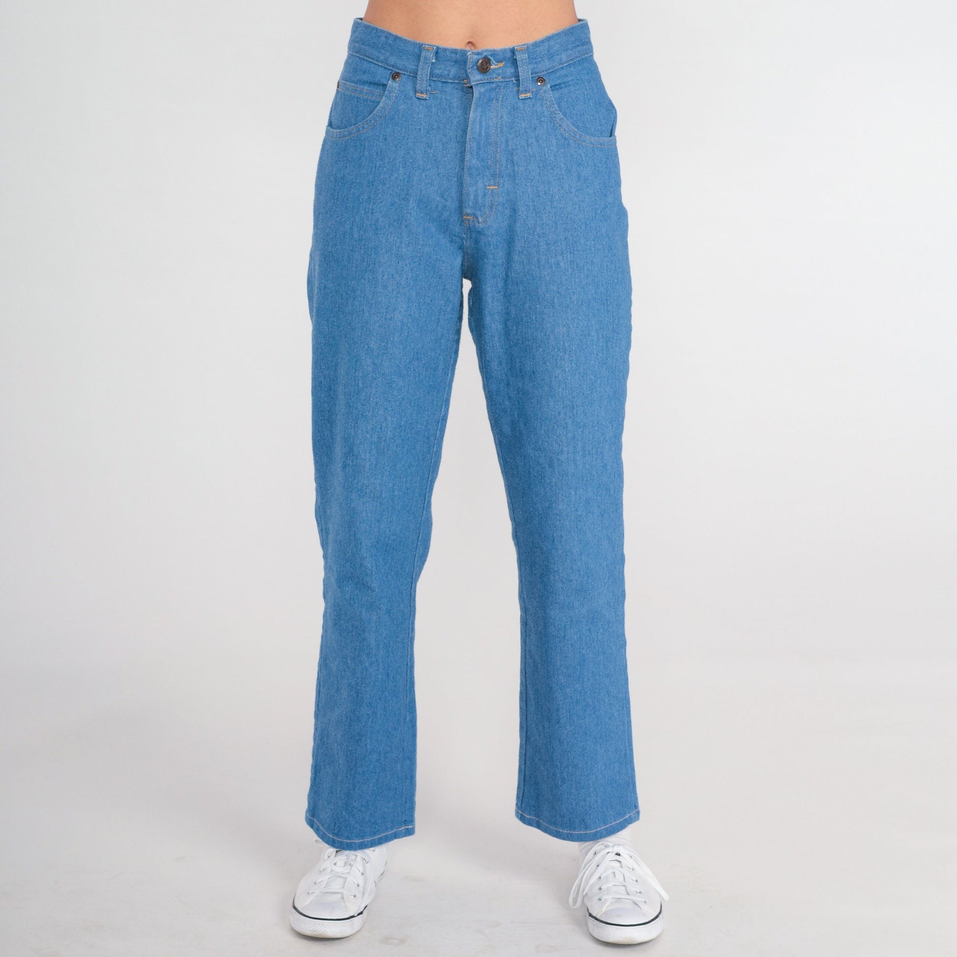 80s Sheplers High Rise Boot Cut Jeans Blue Denim Small S