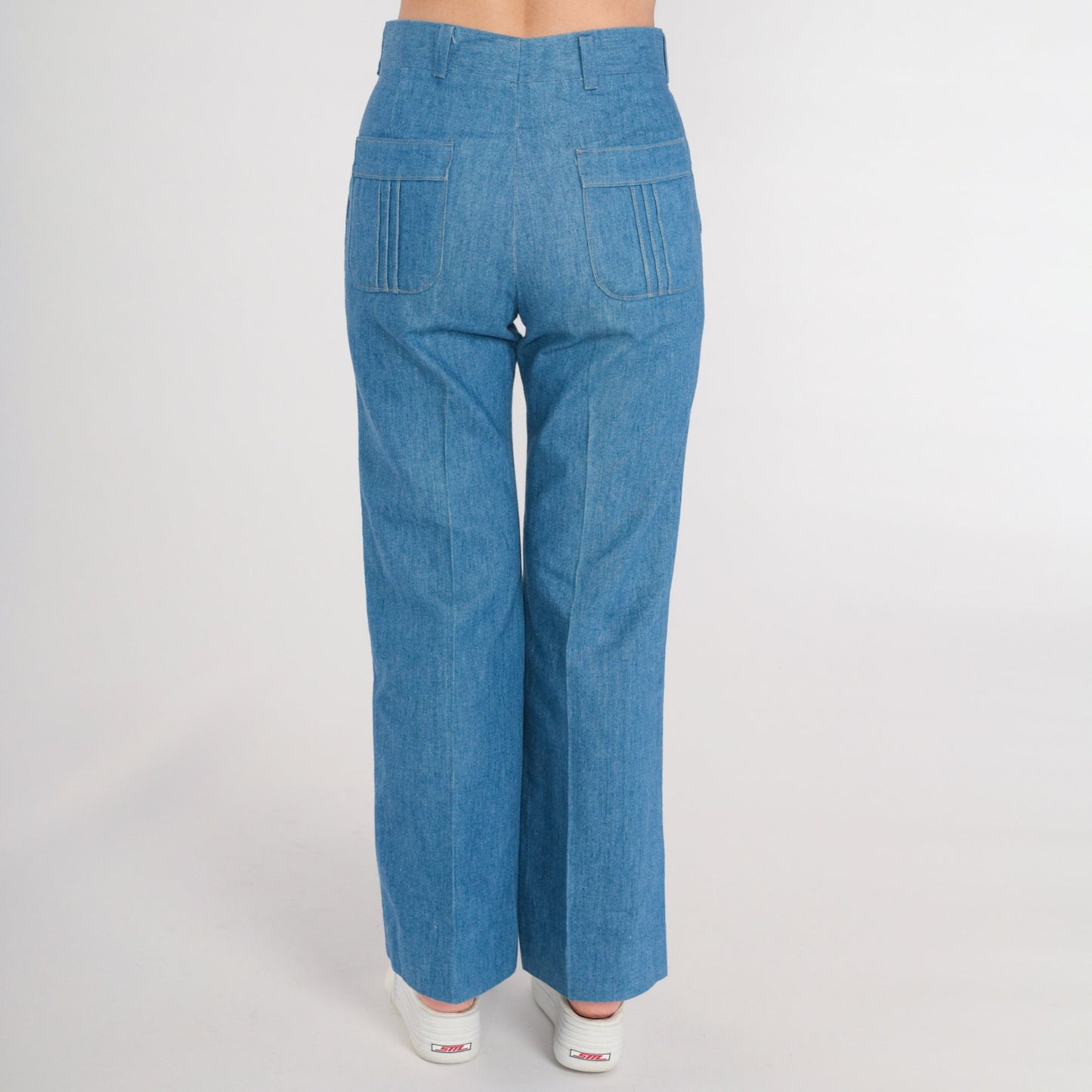 70s Haggar High Waist Straight Leg Jeans Blue Denim Small