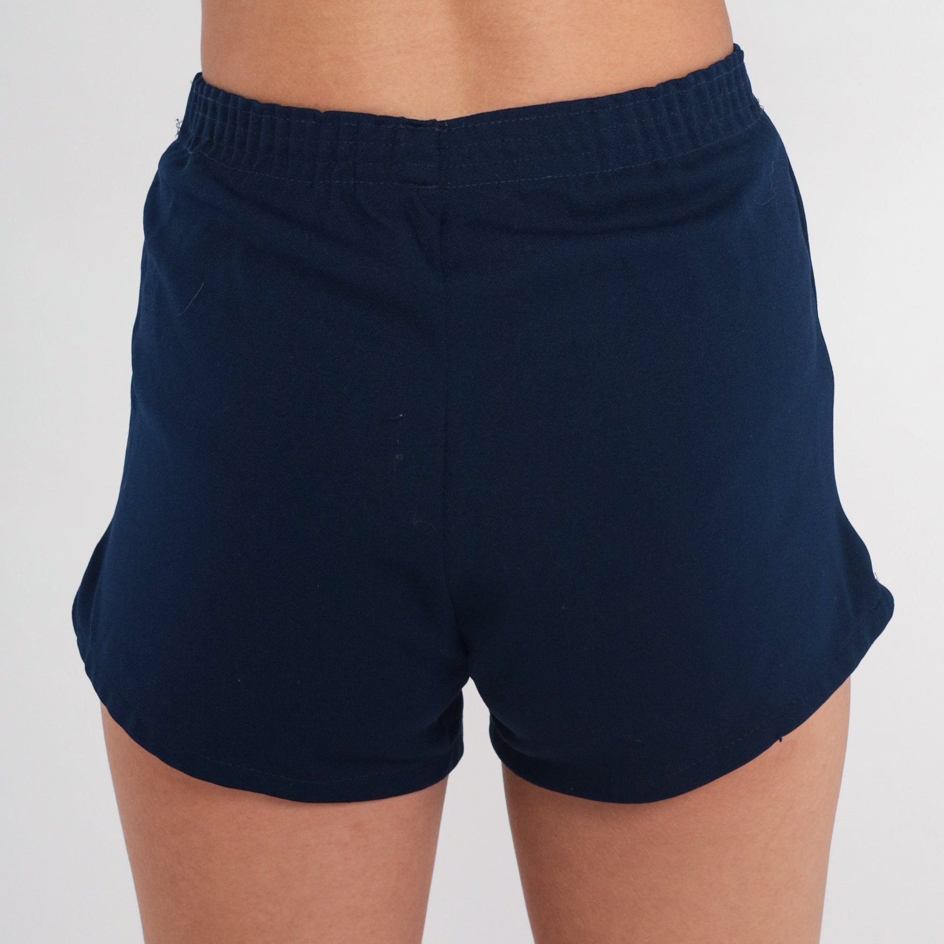 80s Utah State University Navy Jogging Shorts Extra Small XS