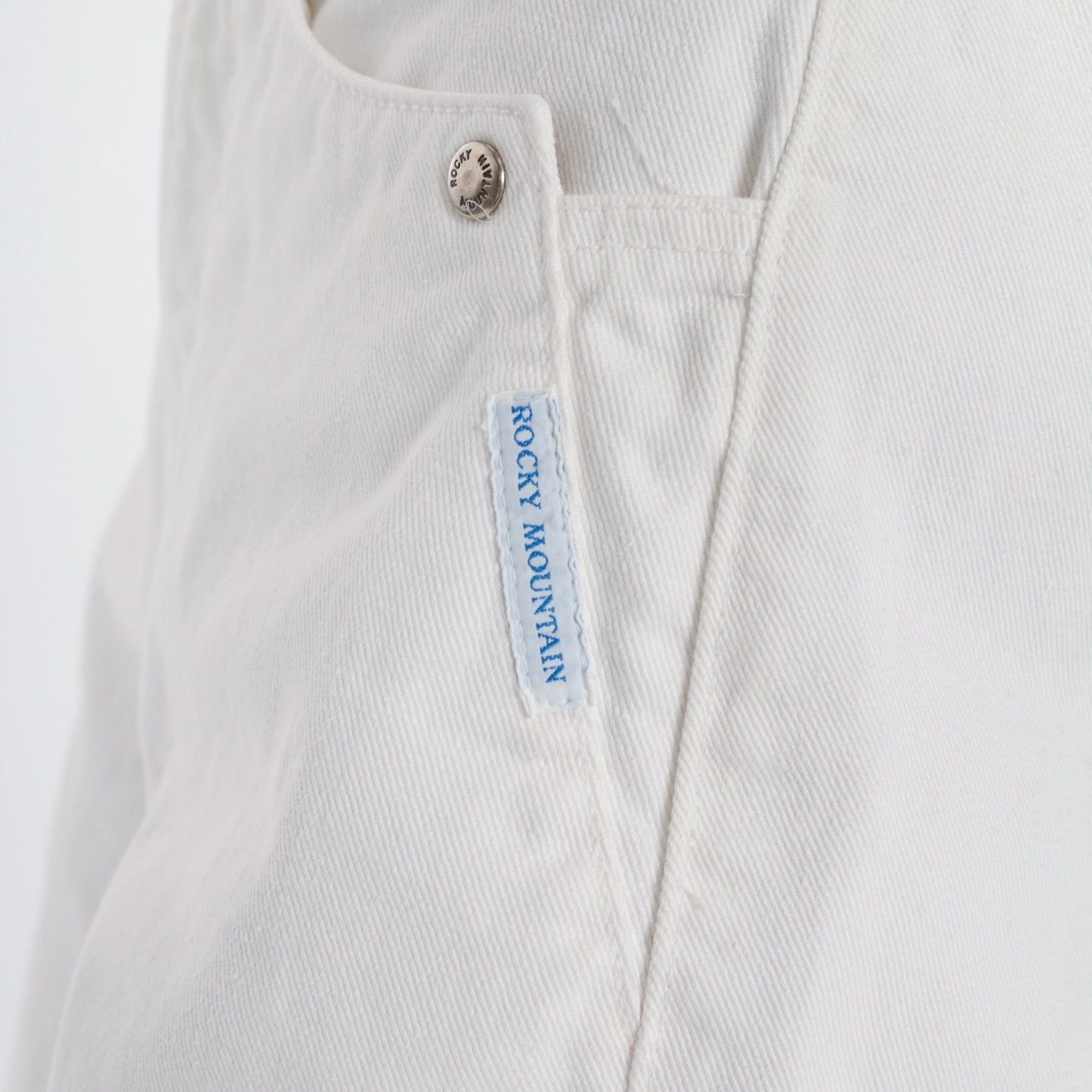 90s White Denim Jeans High Waist Straight Leg Cotton Extra Small