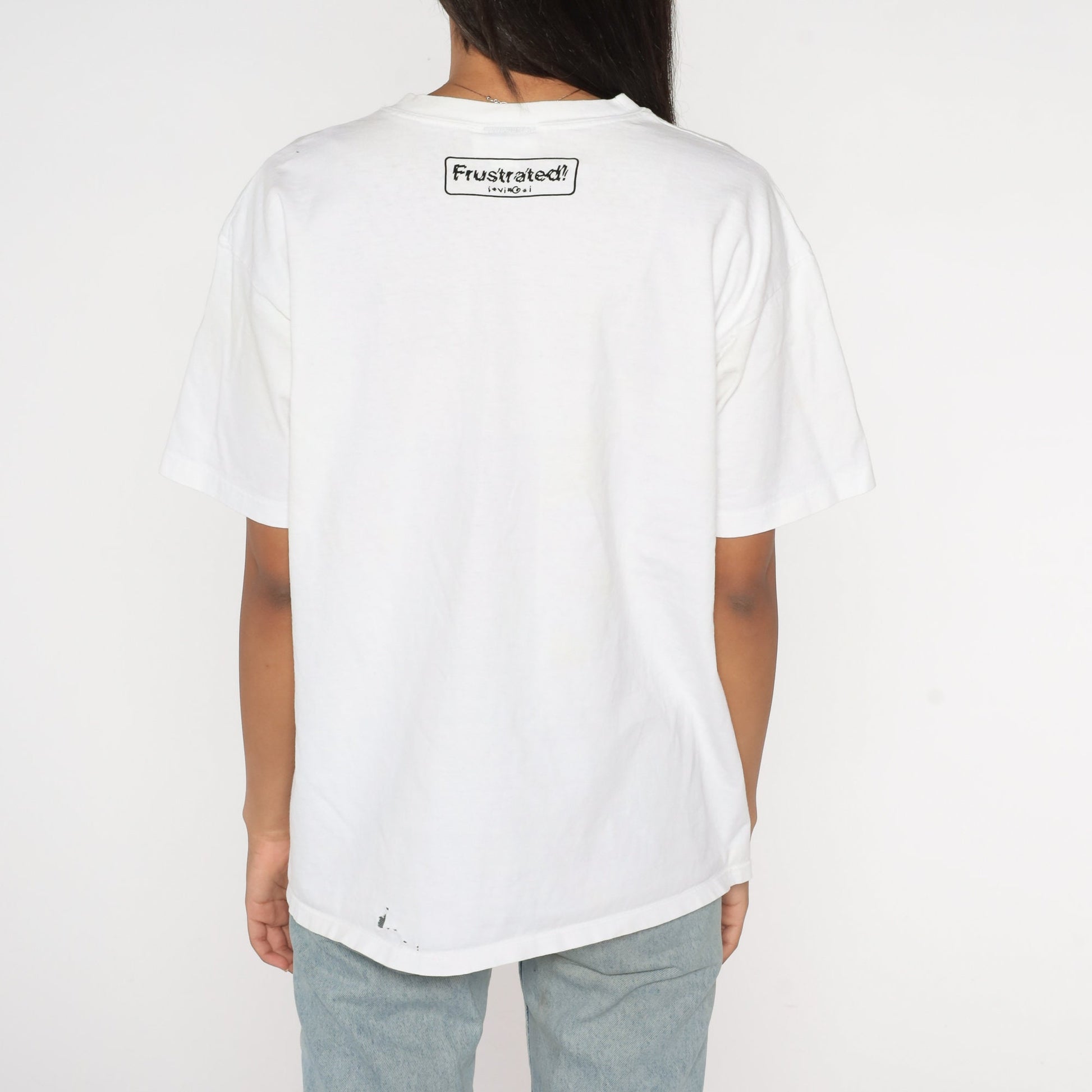 90s Golf Shirt Golfer Alligator Pond Graphic Tee White Cotton Large