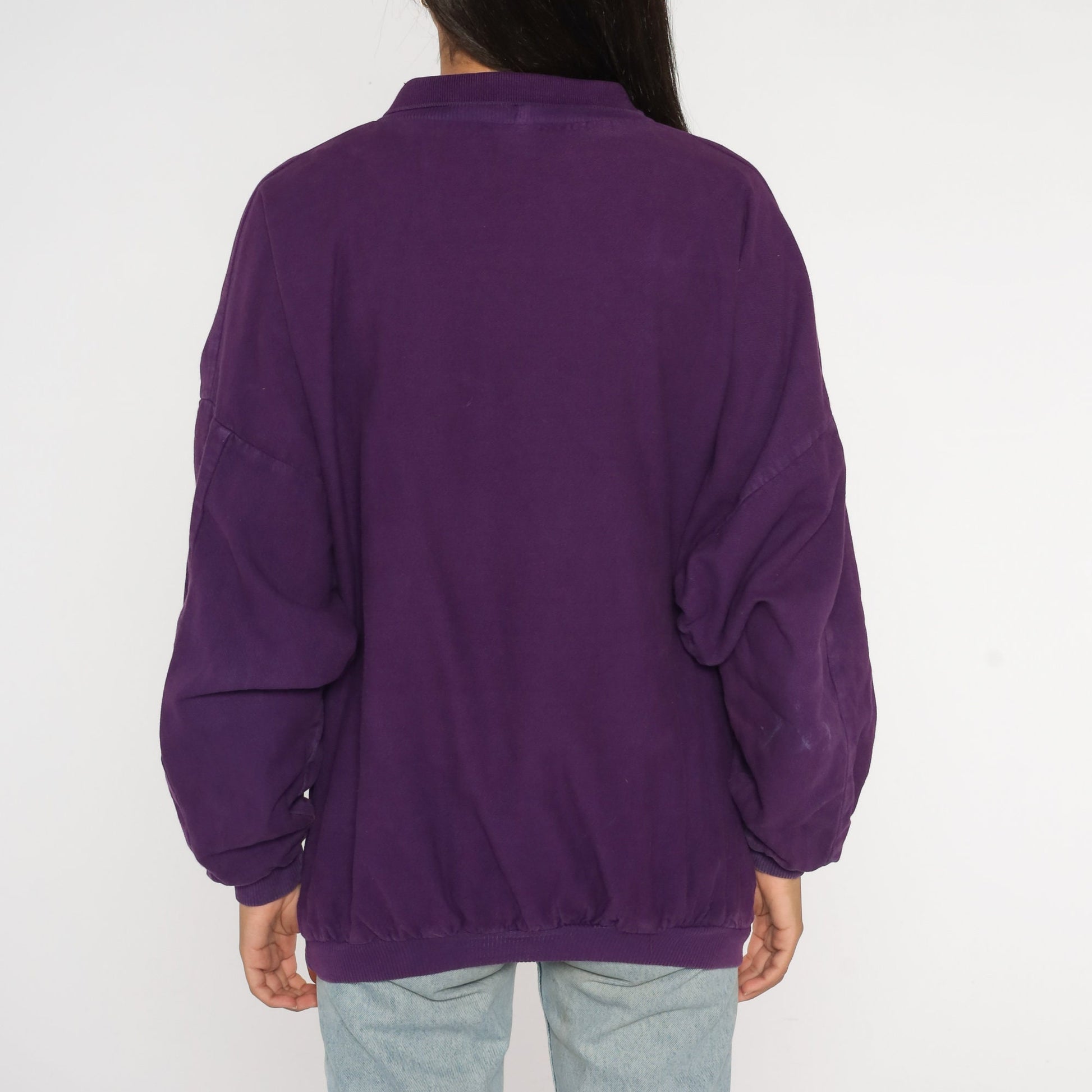 90s Coeur d'Alene Idaho Purple Forest Sweatshirt Graphic Cotton Extra Large