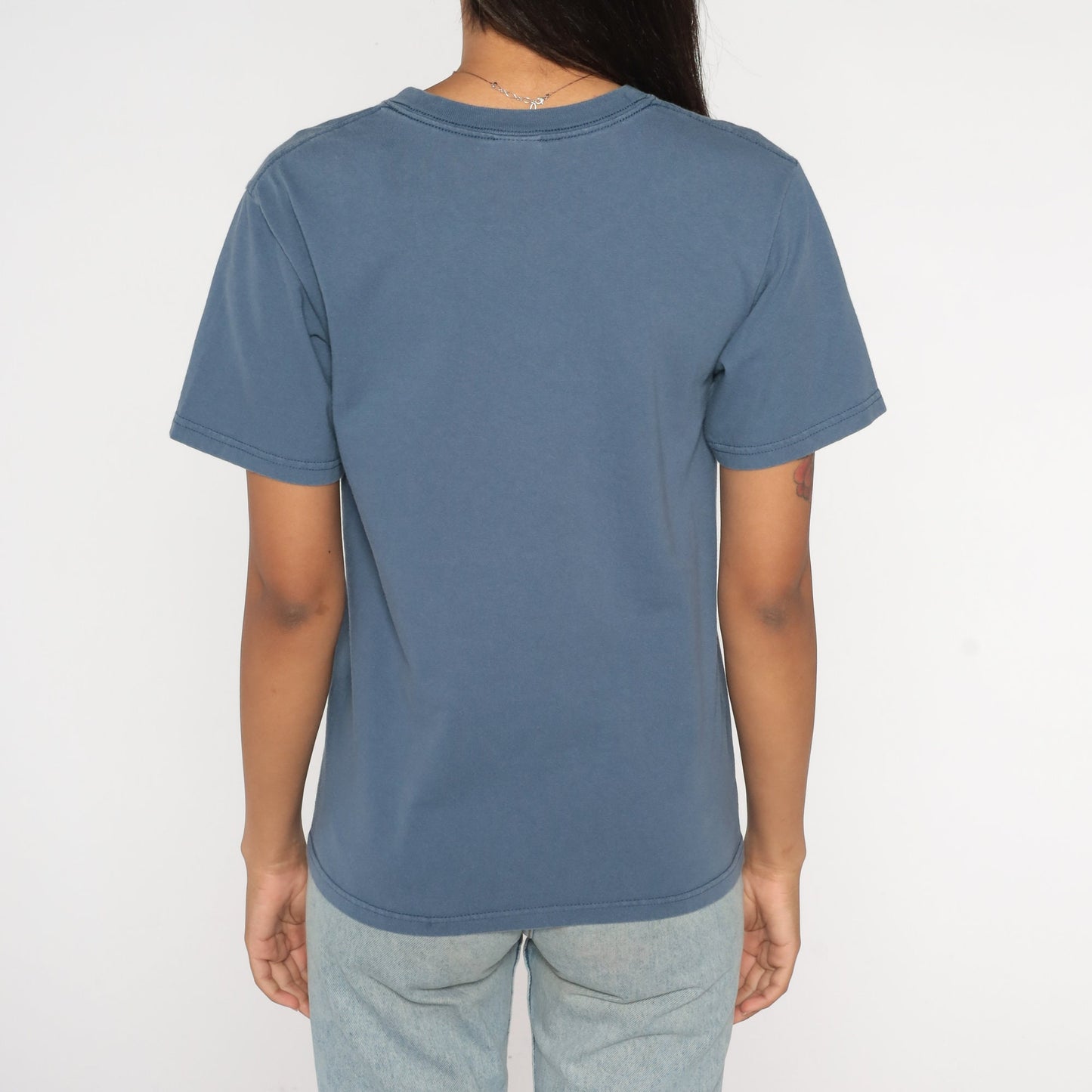 90s Loretto Chapel Santa Fe New Mexico Graphic T-Shirt Blue Small