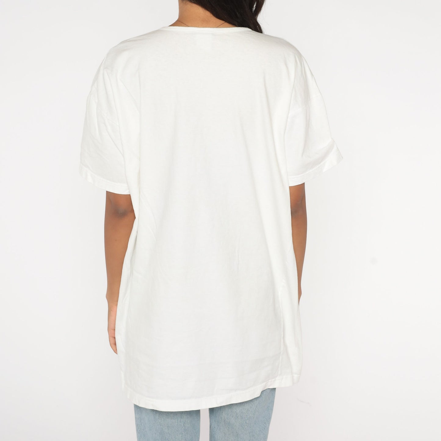 90s Teddy Bear Sewing Graphic T-Shirt White Grandmother Patch Extra Large XL