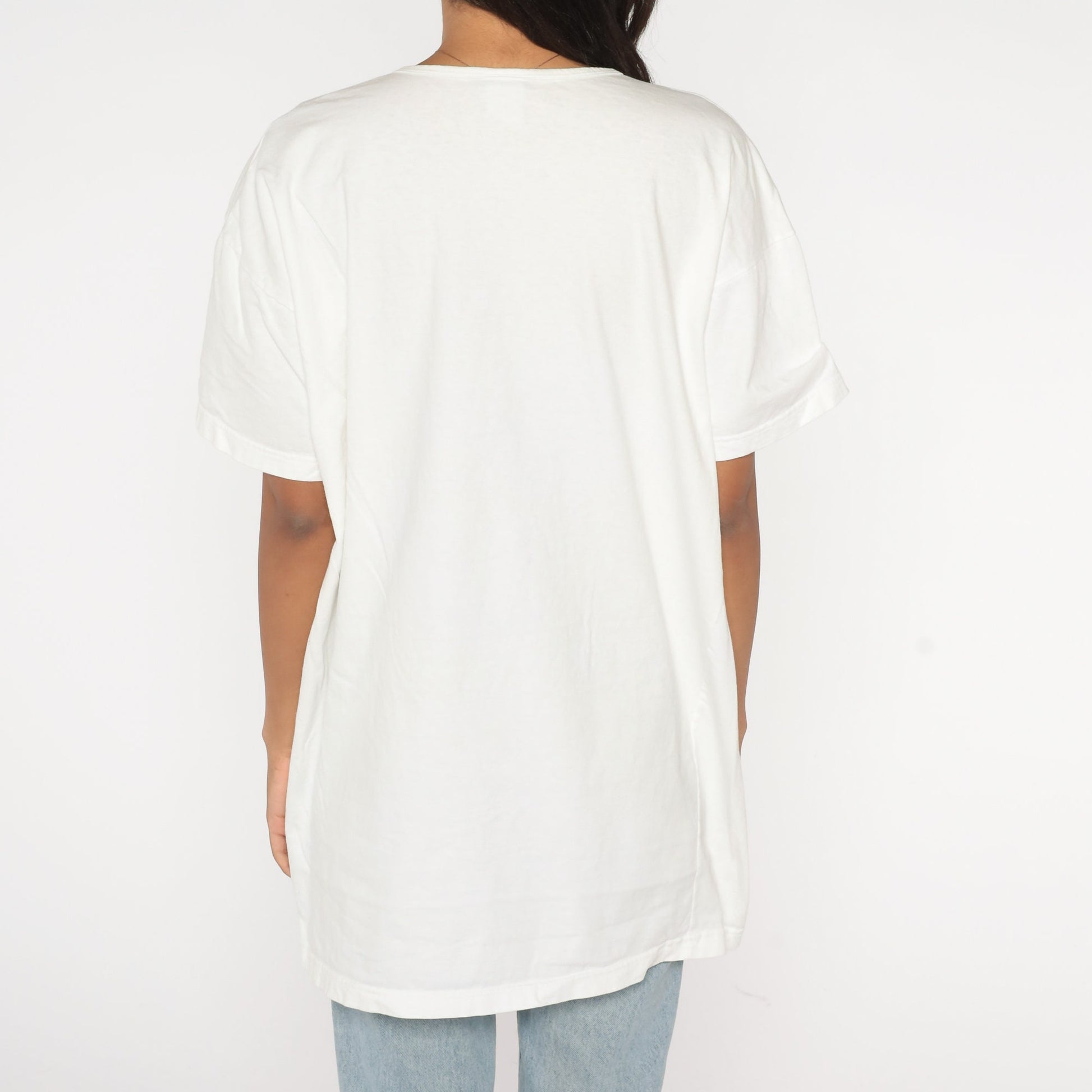 90s Teddy Bear Sewing Graphic T-Shirt White Grandmother Patch Extra Large XL