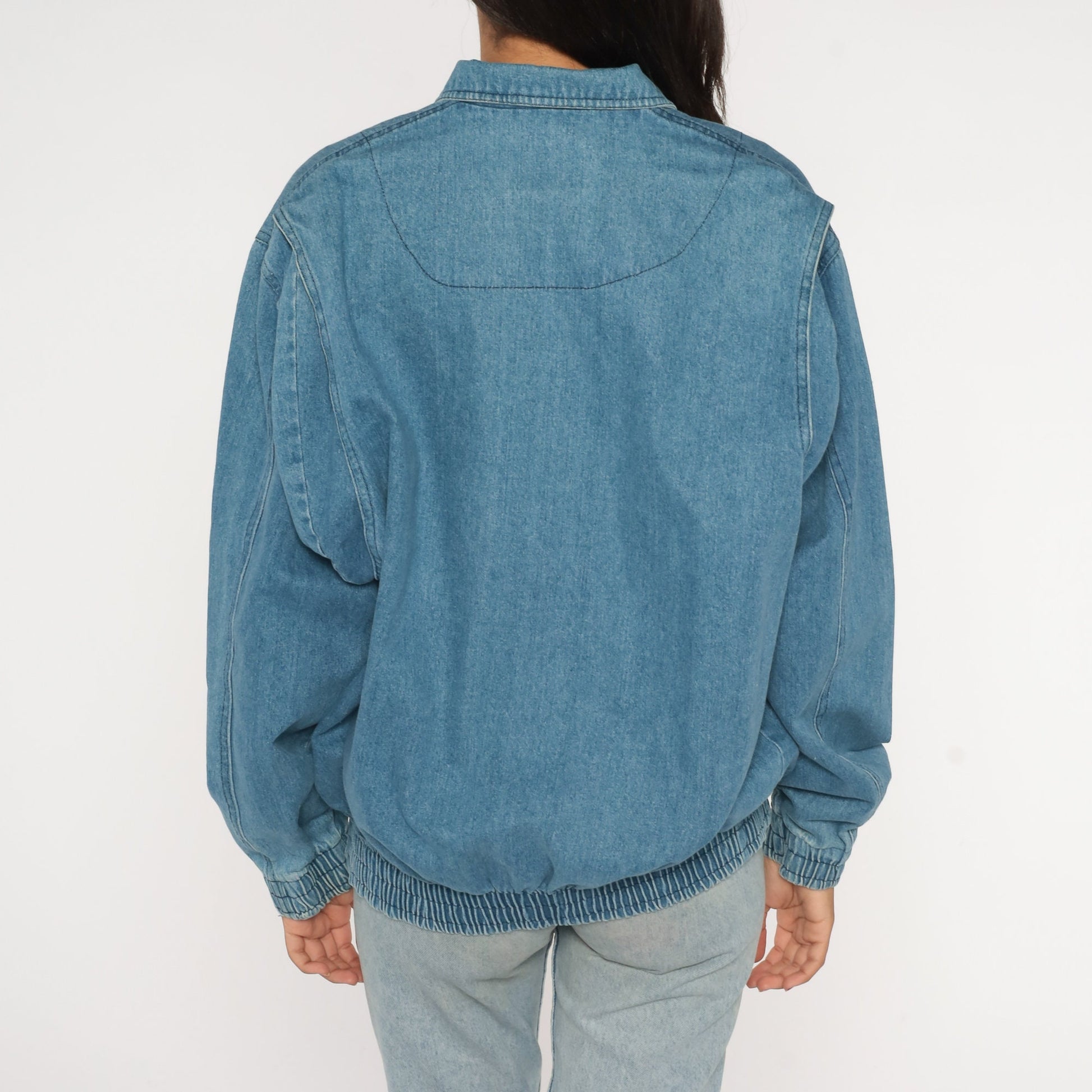 90s Newport Surf Company Blue Denim Zip Jacket Extra Large XL