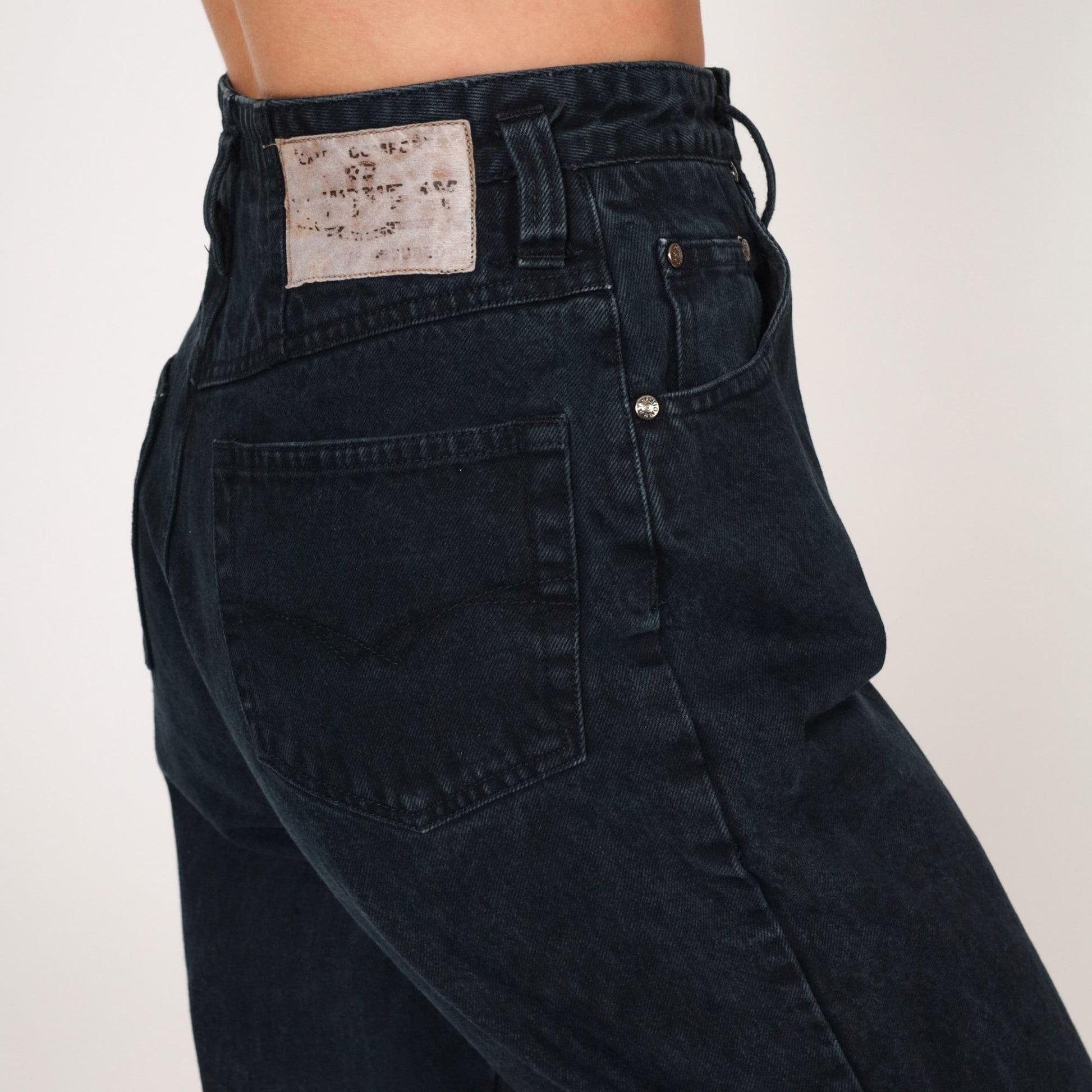 00s Union Bay Black High-Rise Tapered Mom Jeans Small S
