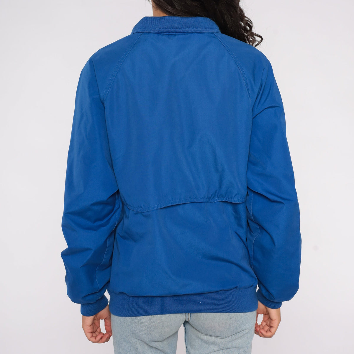 Eddie Bauer 90s Royal Blue Windbreaker Bomber Jacket Raglan Medium M