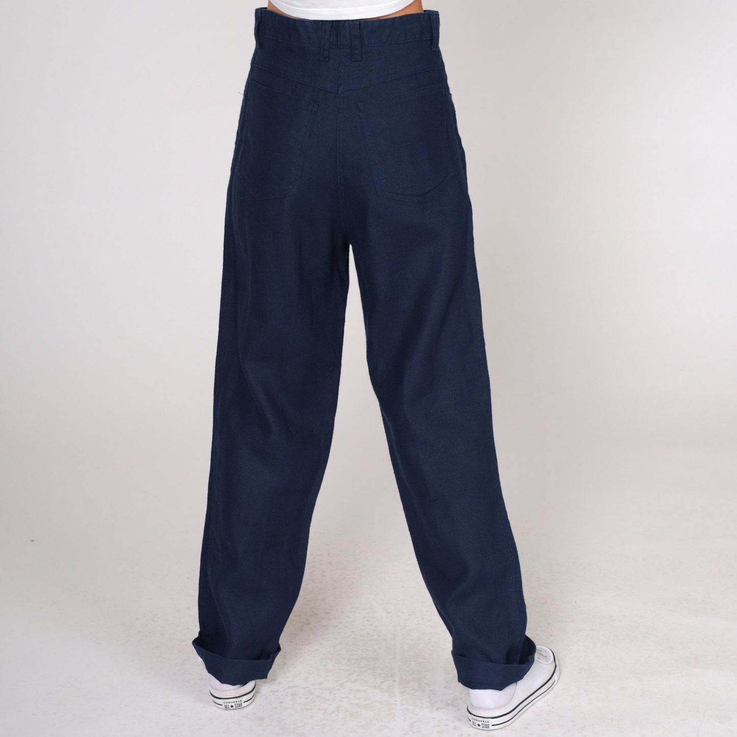 00s Ivy High-Waist Straight-Leg Dark Wash Jeans Medium M