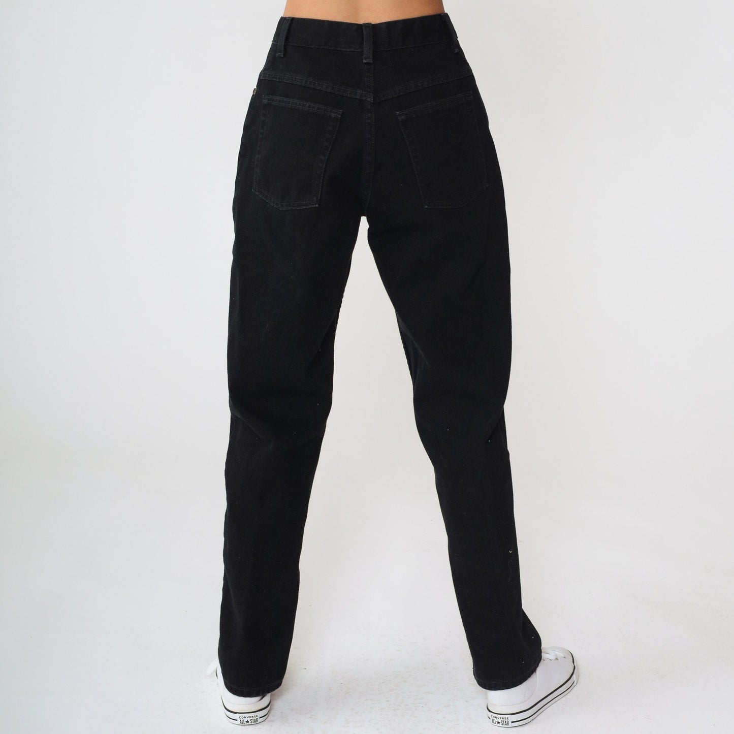90s LL Bean Black High-Waist Jeans Relaxed Fit Cotton Small 6
